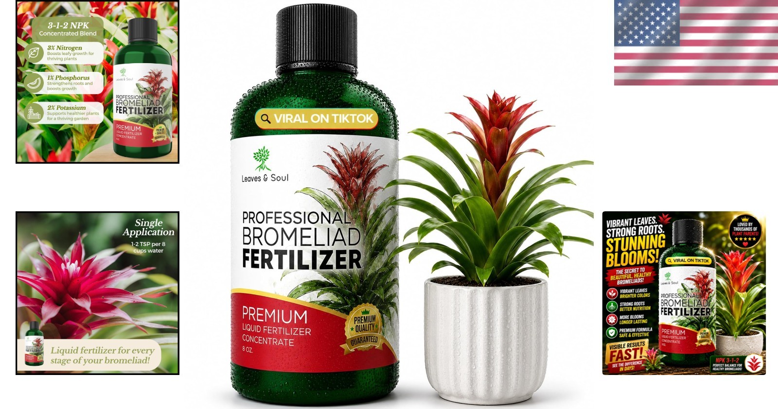 Bromeliad Fertilizer Liquid 3-1-2 Concentrate 8 oz