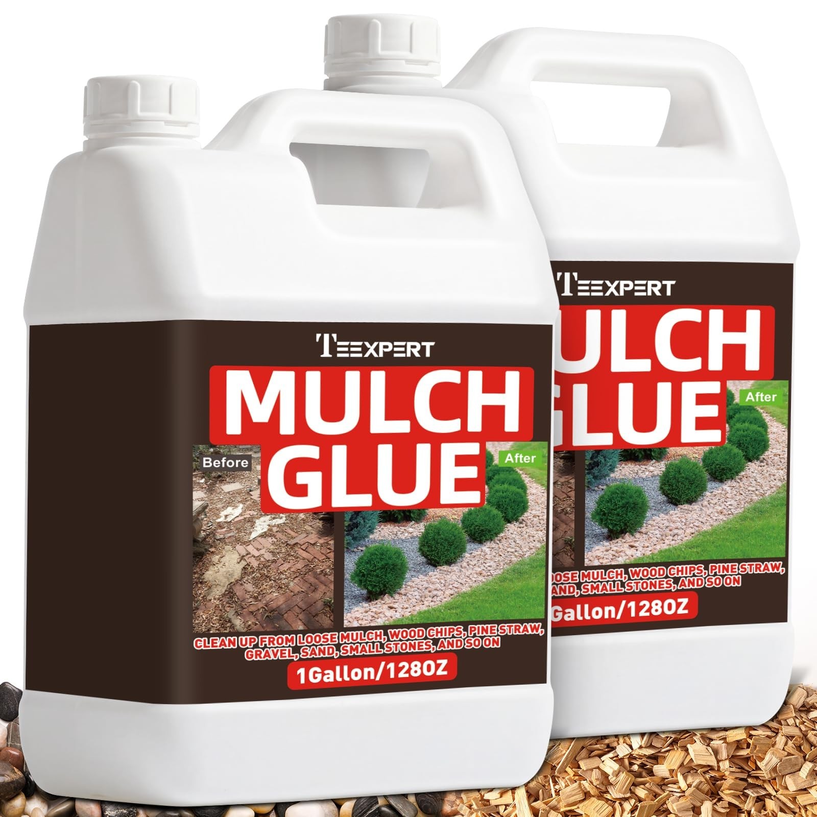Teexpert Mulch Glue for Landscaping: 2 Gallon Rock Glue for Landscaping & Gra…