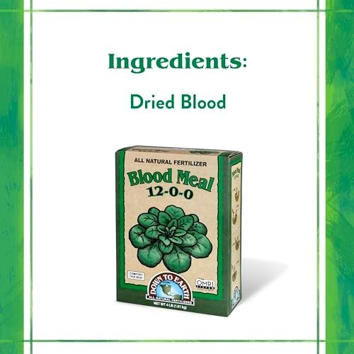 Blood Meal Fertilizer 12-0-0 5 lb Organic Nitrogen Plant Food for Vegetables