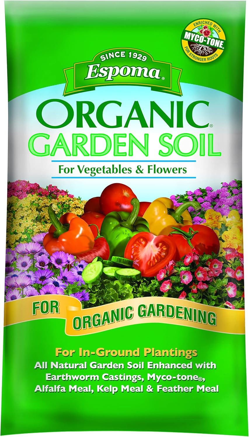 Organic Vegetable & Flower Garden Soil Natural and Organic in Ground Planting Mi