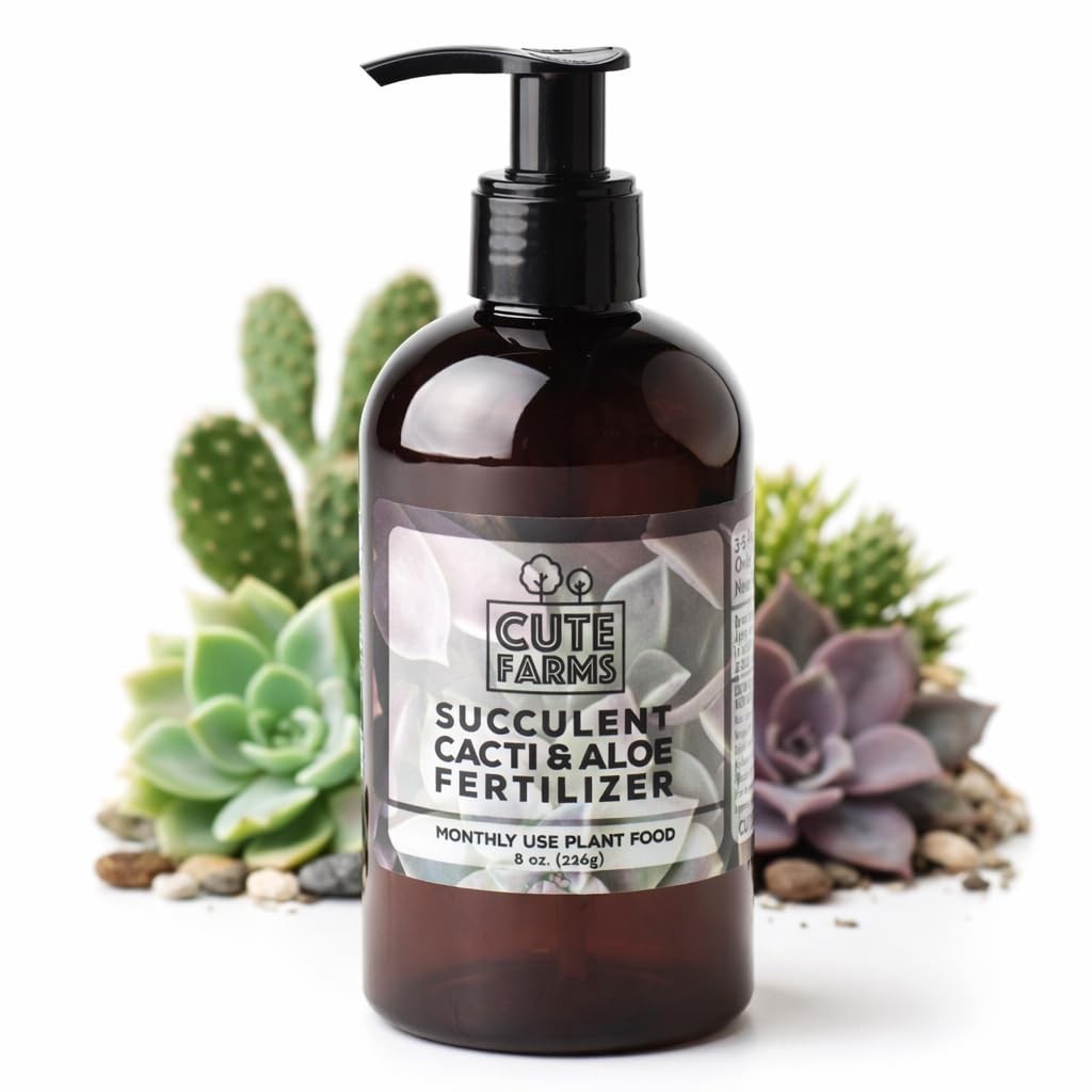 8 oz Gentle Monthly Succulent Fertilizer for Cacti & Aloe Plants Garden Food