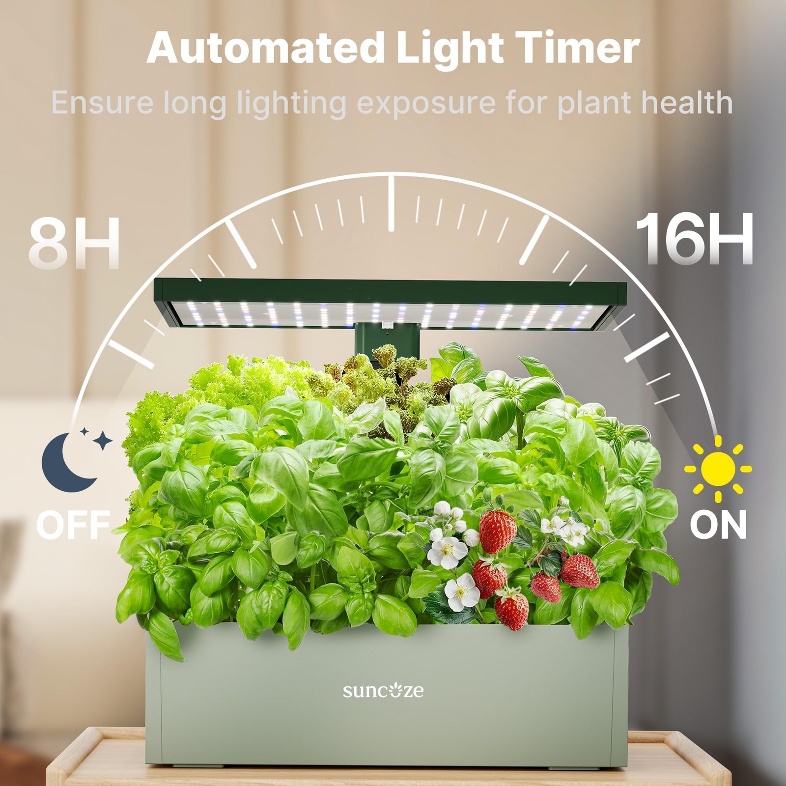 SUNCOZE 20 Pods Hydroponics Growing System Kit, Indoor Herb Garden with Grow …