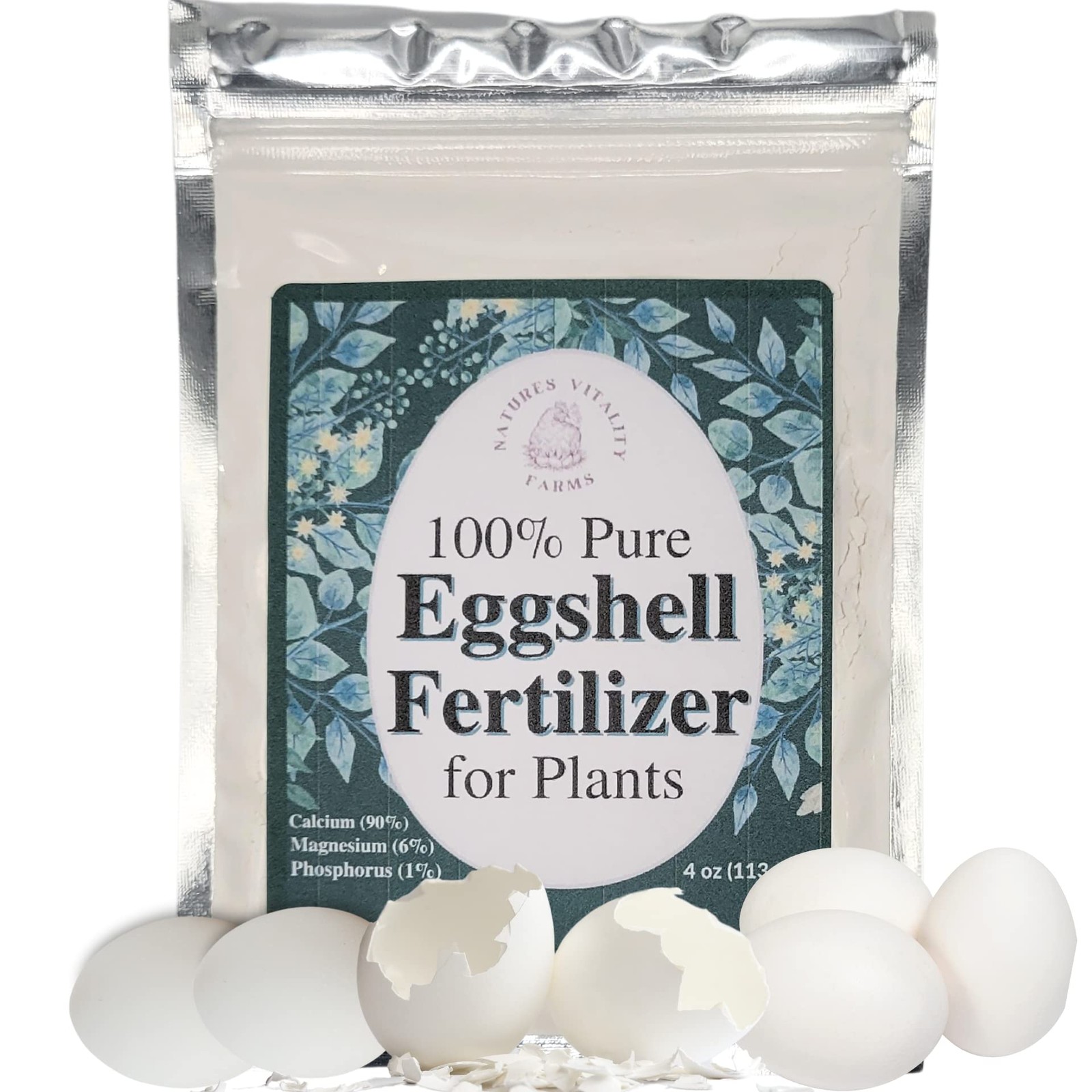 U.S.A. Eggshell Fertilizer Powder, 4 Ounce, for Tomato Plants, Orchids, Calci…