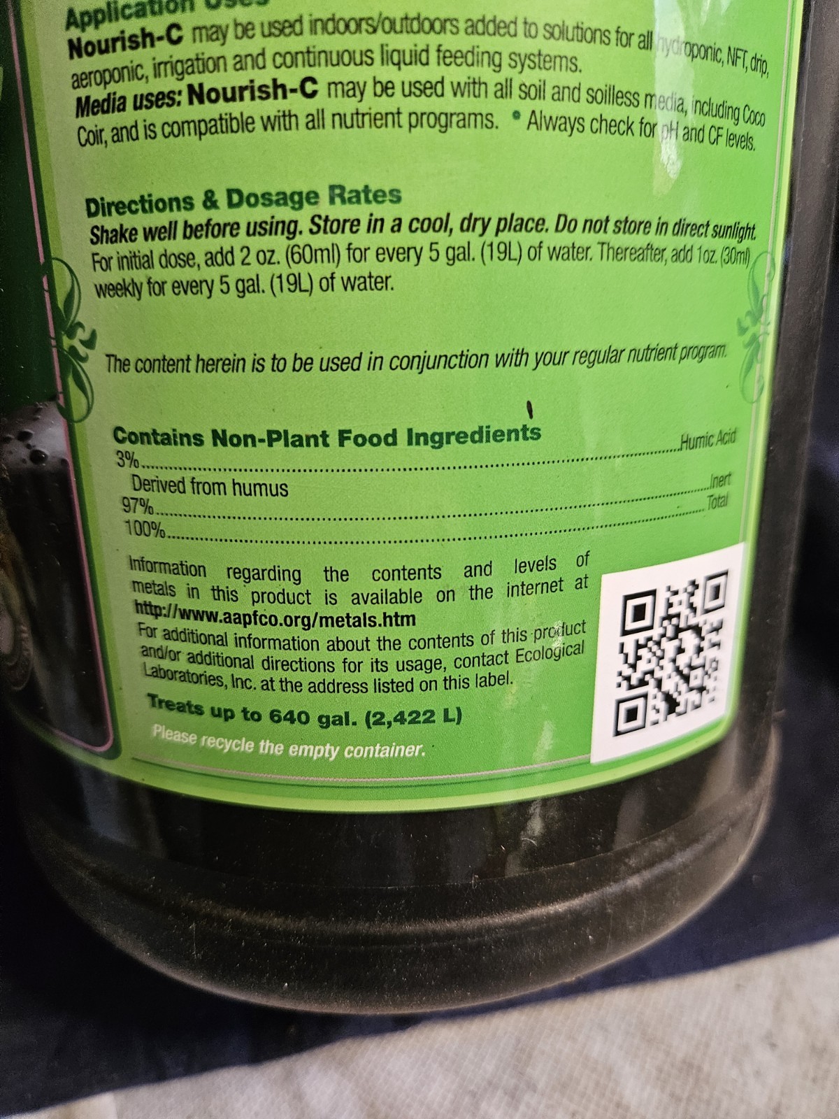 Microbe Life Hydroponics Nourish-C Verified Organic Fertilizer to Enhance Plant