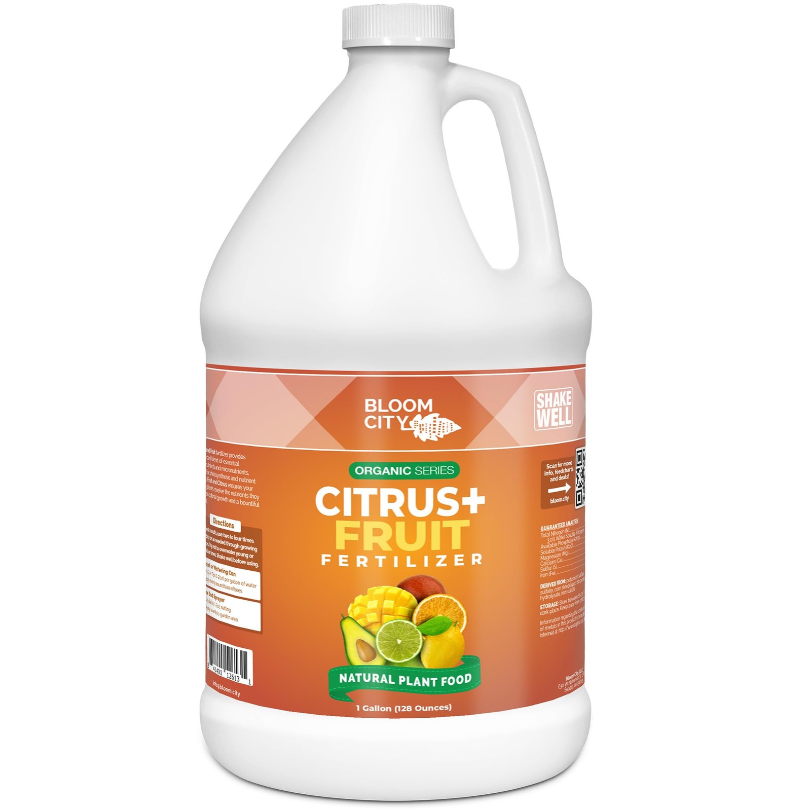 Bloom City Organic Citrus Fruit Fertilizer 128 Oz Slow Release Nutrient Mix