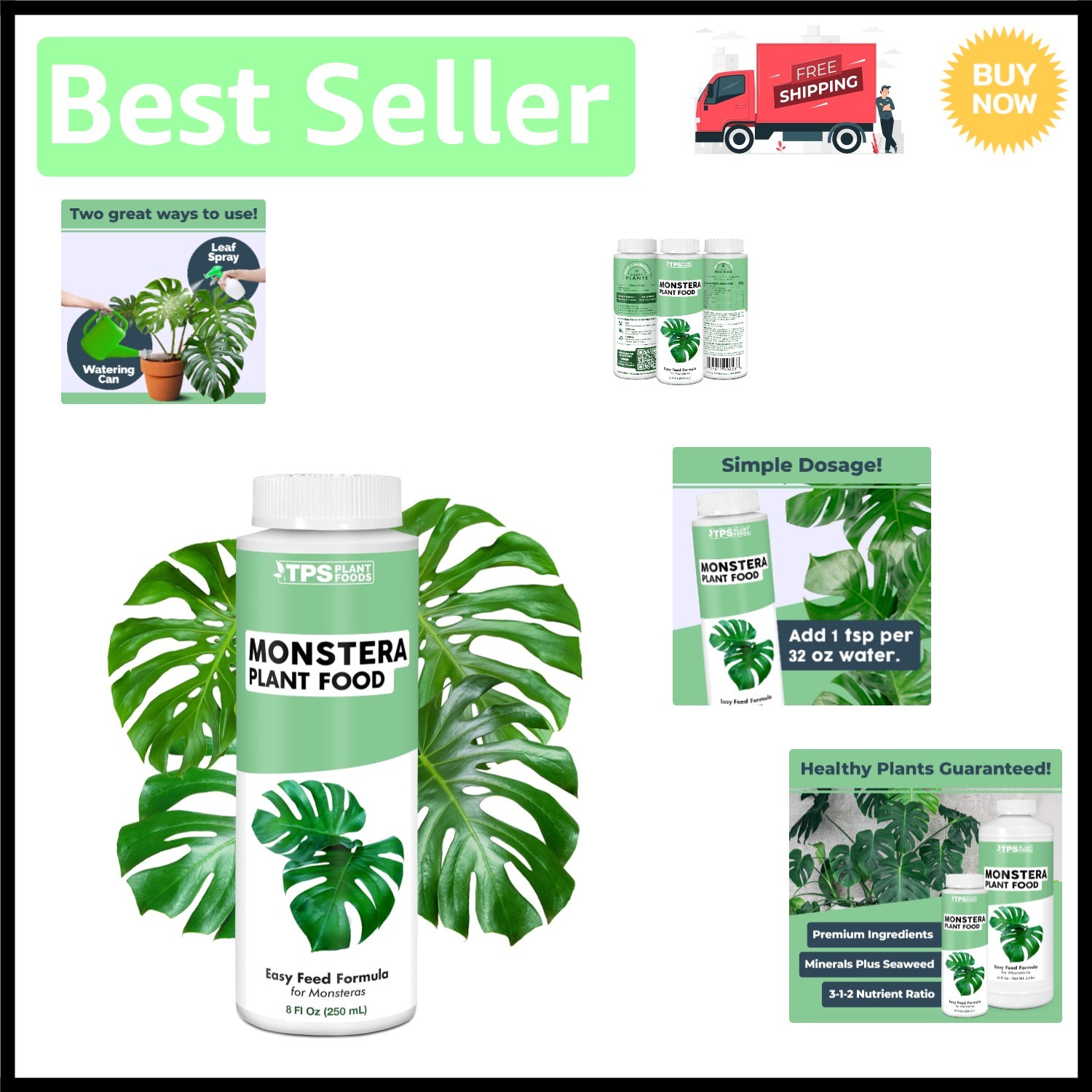 8 oz Monstera Plant Food – Essential Liquid Fertilizer for Lush, Healthy Foliage