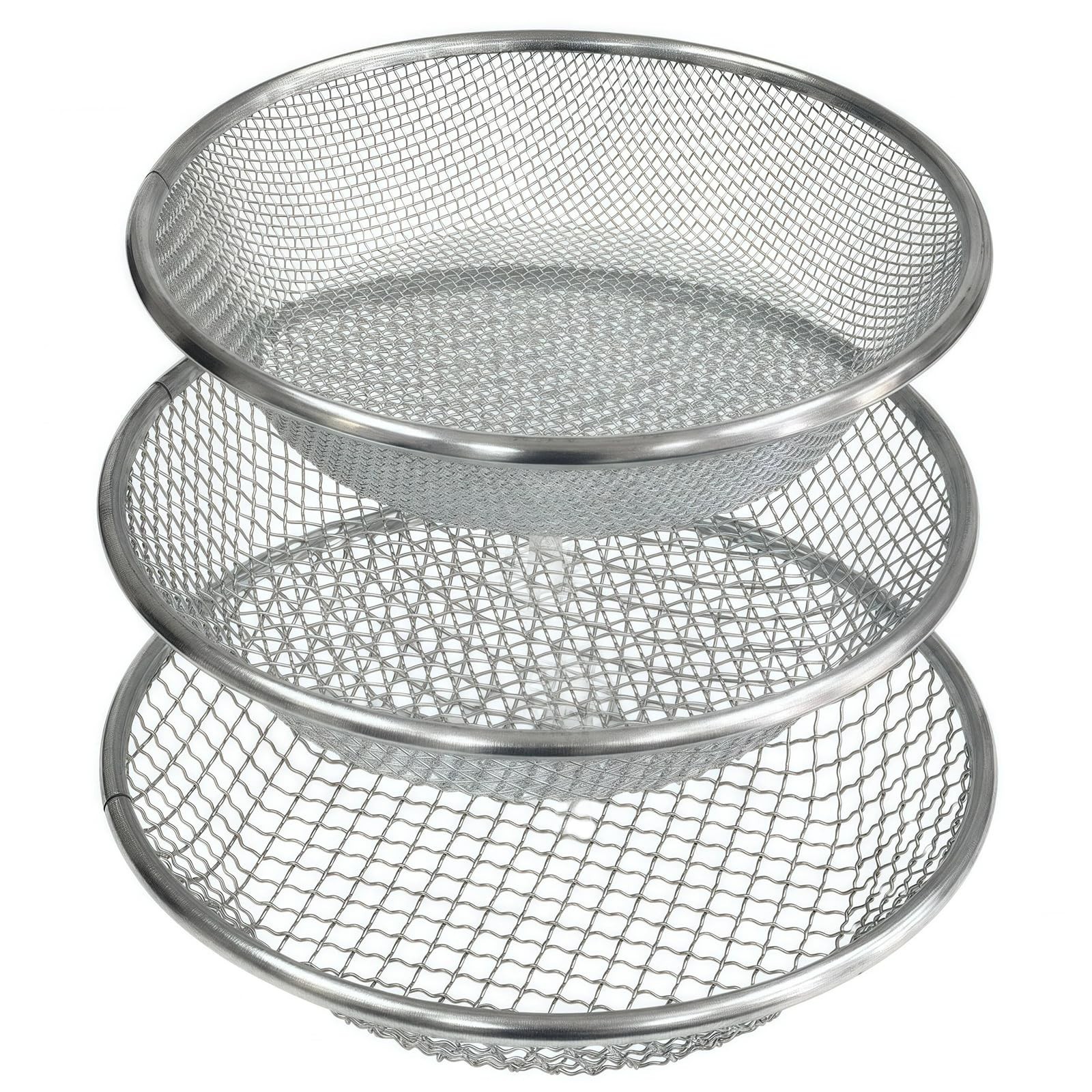 3 Pack Gardening Sand Soil Compost Sifter Perfect for 5 Gallon Bucket, 1/4 in…