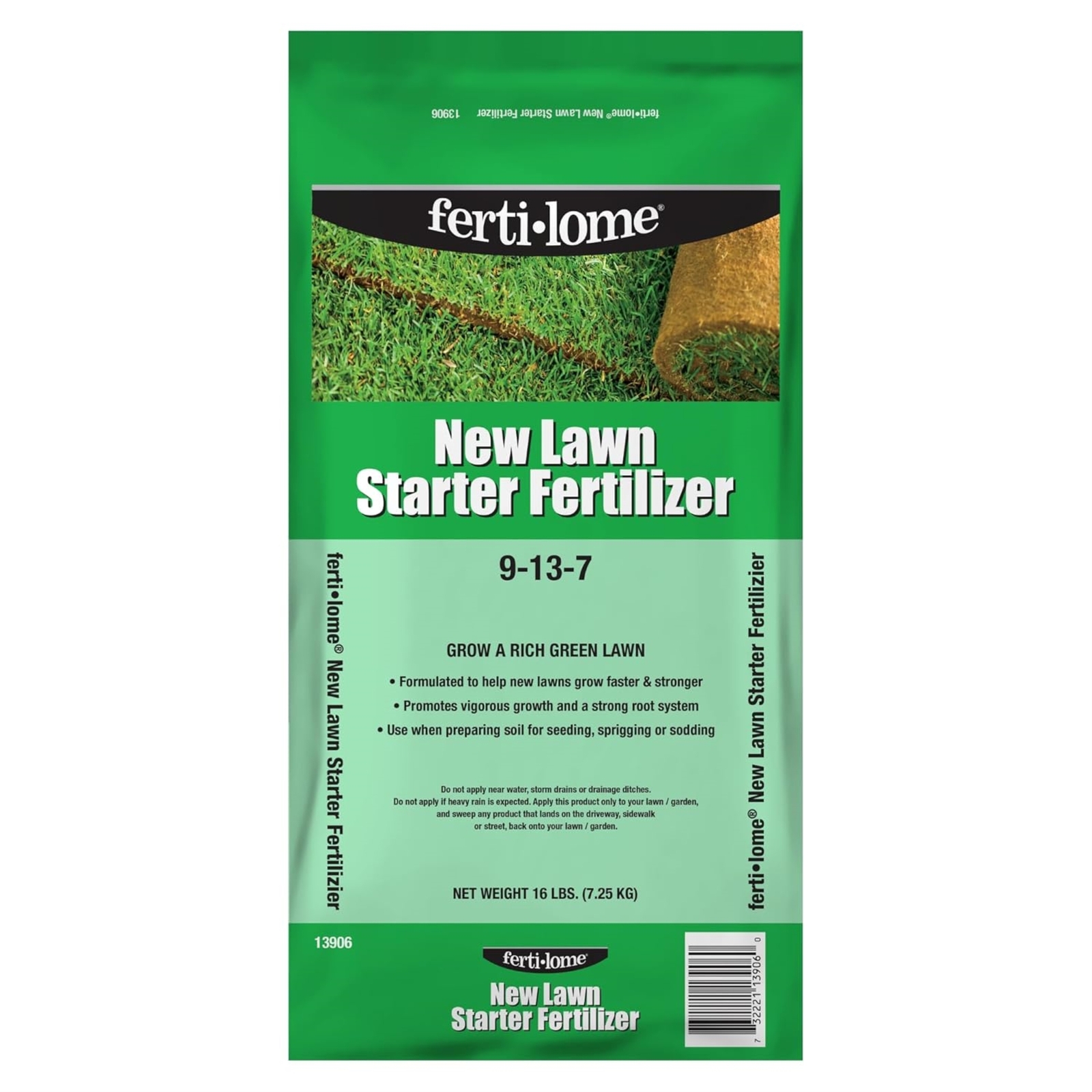 Fertilome New Lawn Starter Fertilizer, 9-13-7, 16lbs
