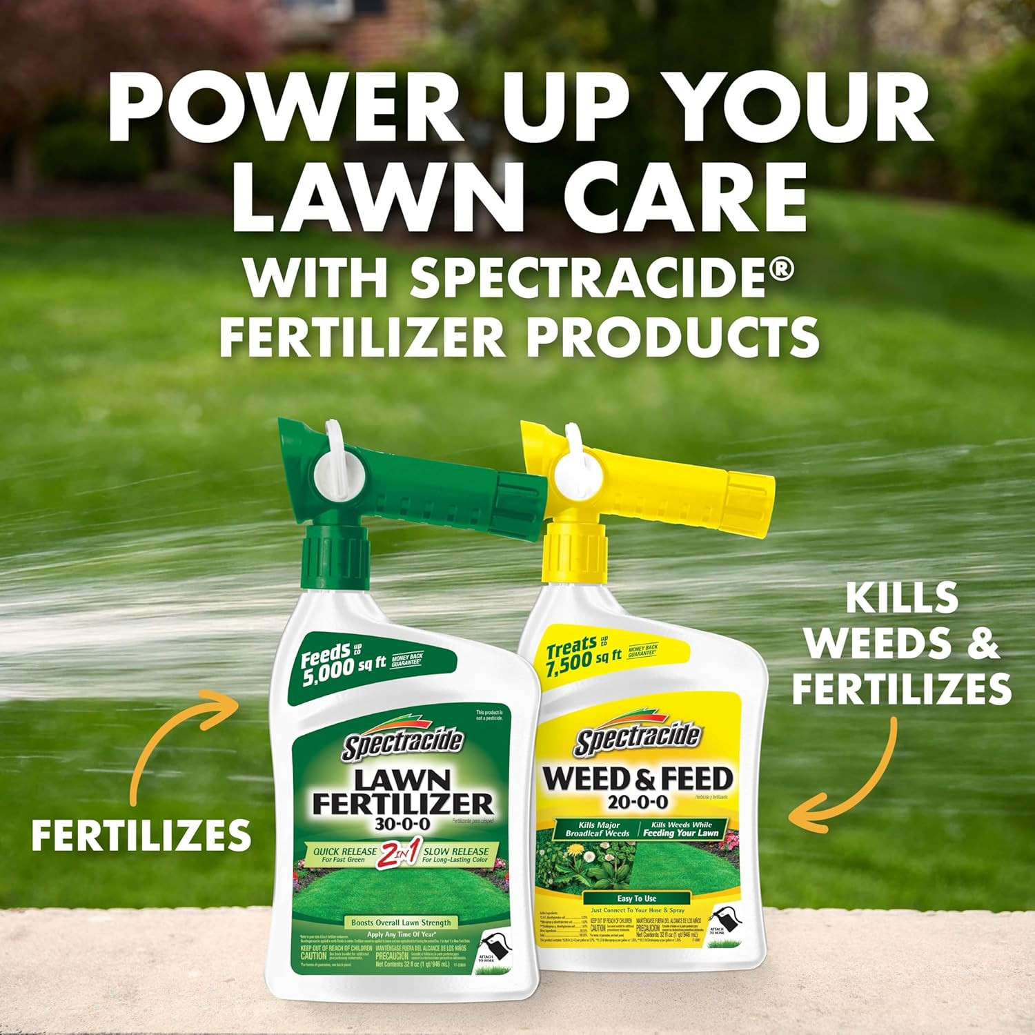 Lawn Fertilizer 30-0-0, 3 Count, 2-In-1 Formula Boosts Overall Lawn Strength, Pr