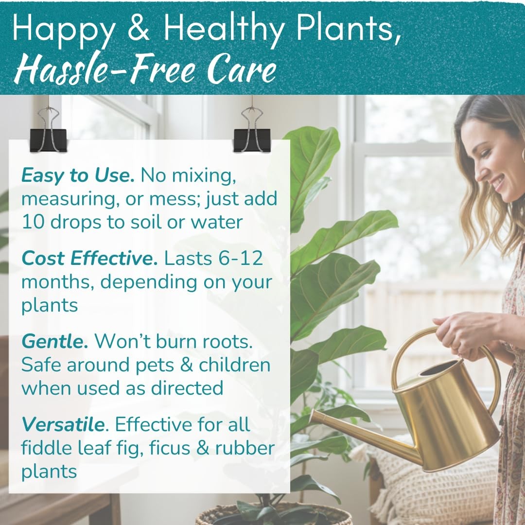 Fiddle Leaf Fig Rescue Drops – Treats Root Rot, Brown Spots, Leaf Drop & Stress