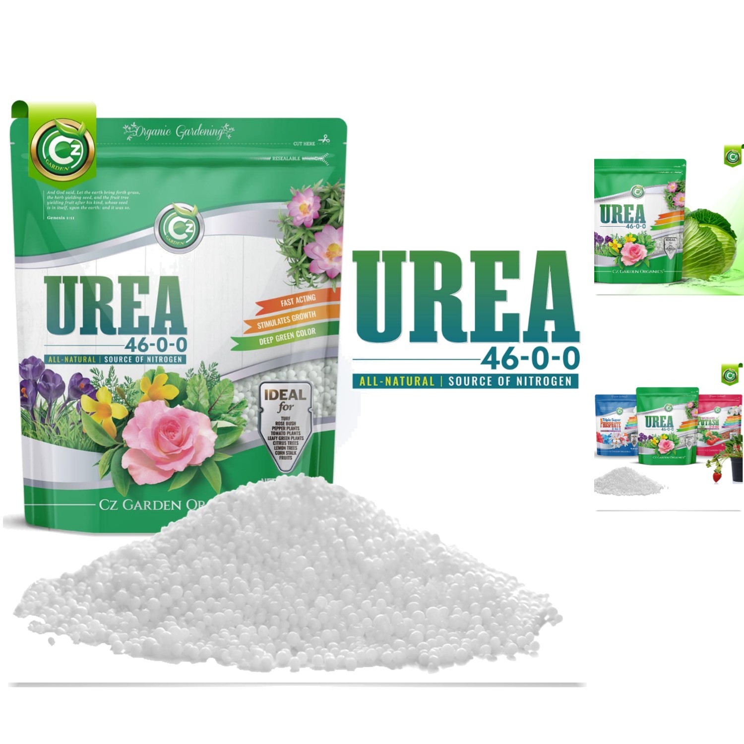 Urea Fertilizer 46-0-0 – 10LB Organic Plant Food for Lush Indoor/Outdoor Gardens