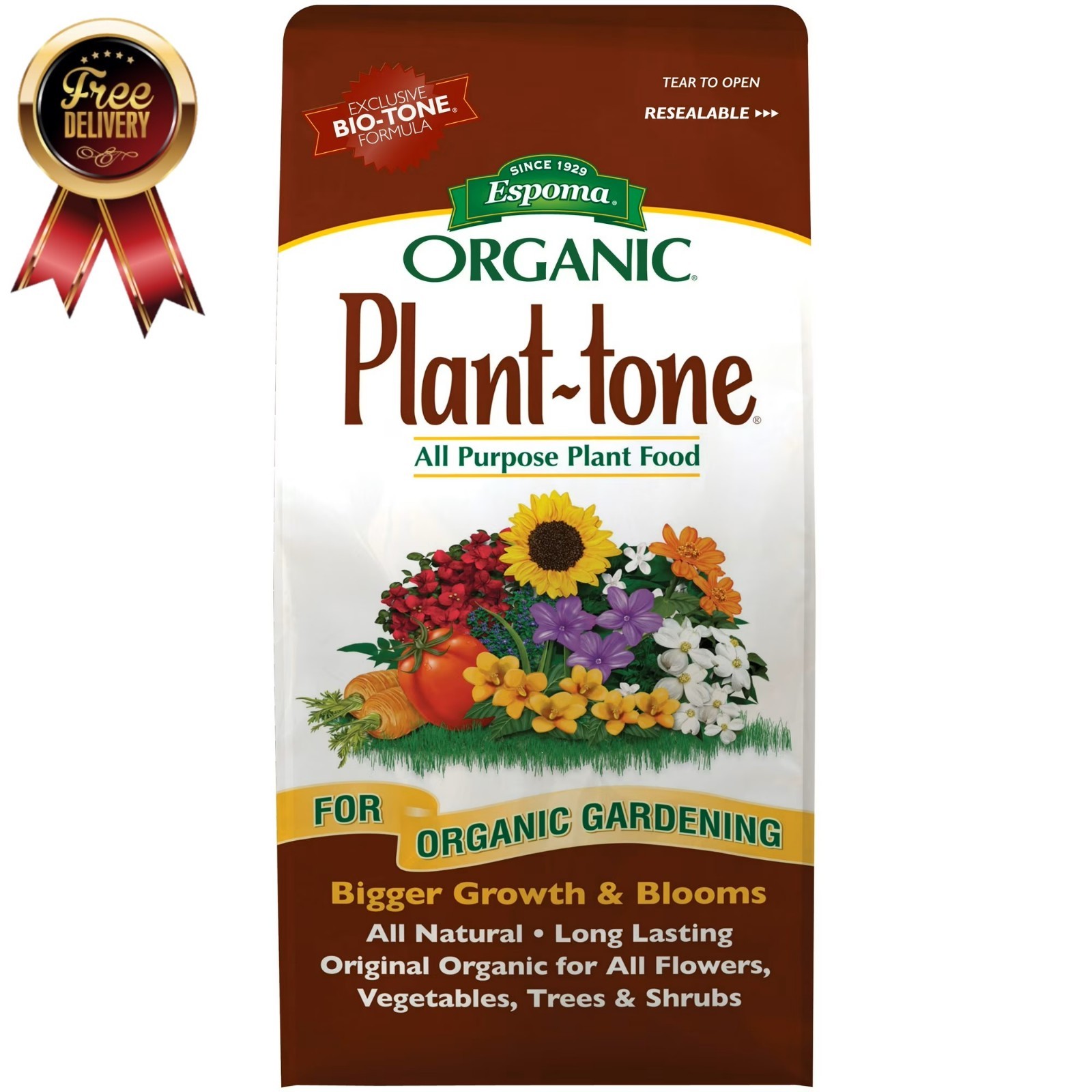Organic Plant-Tone Plant Food, 5-3-3 Fertilizer, 8 Lbs.