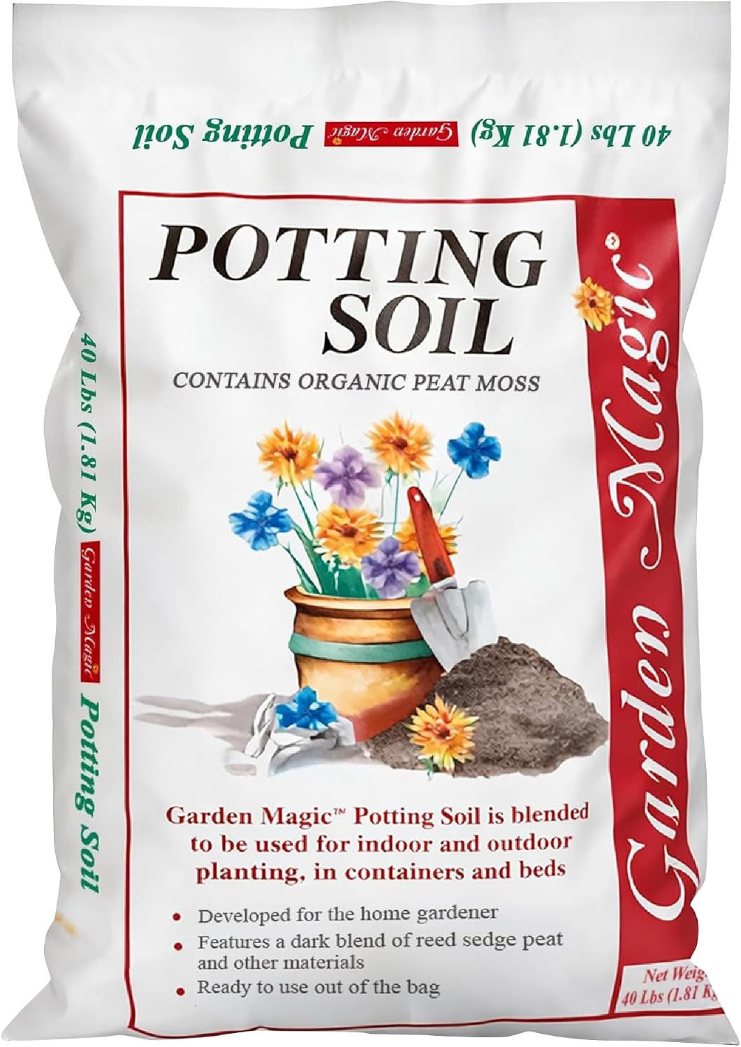 Michigan Peat 40 Pound Bag of Garden Magic General Purpose Moisture Retaining Po
