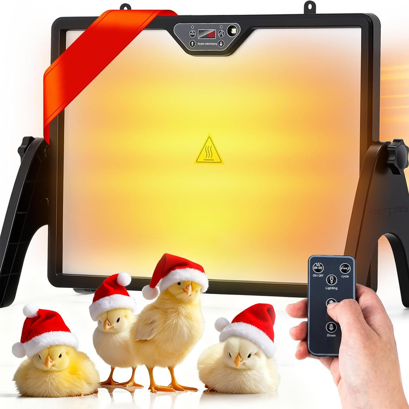 Newtry Chicken Coop Heater For Winter 200W Dual-Sided Heating Remote Control