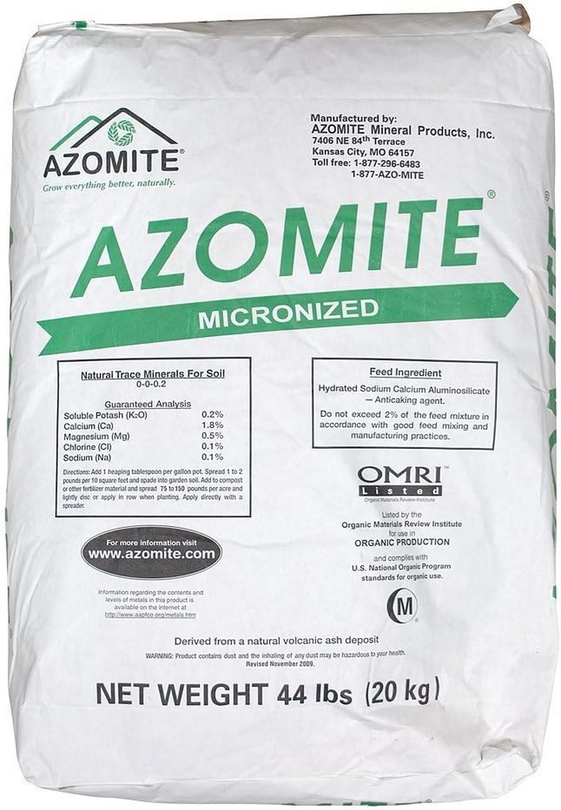 Azomite Raw Supply Organic Trace Mineral Powder 44LB Micronized, White
