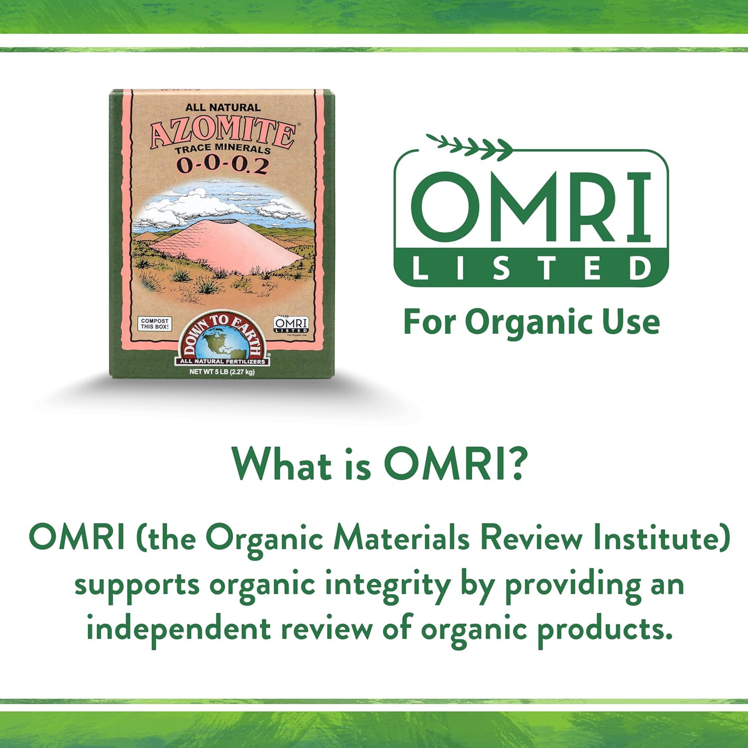 Down to Earth Organic White Azomite Powder for Improving Plant Growth 0-0-0.2, 5