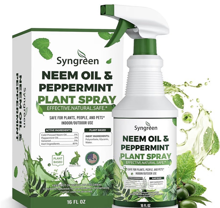 Syngreen Neem & Peppermint Plant Spray, Ready to Use, 16 fl oz