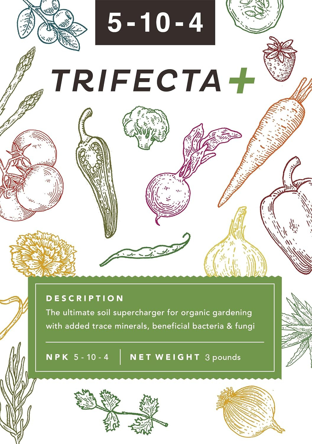 Grace Nnvg Trifecta+ 5-10-4 Organic All Purpose Plant, Flower and Vegetable Fert