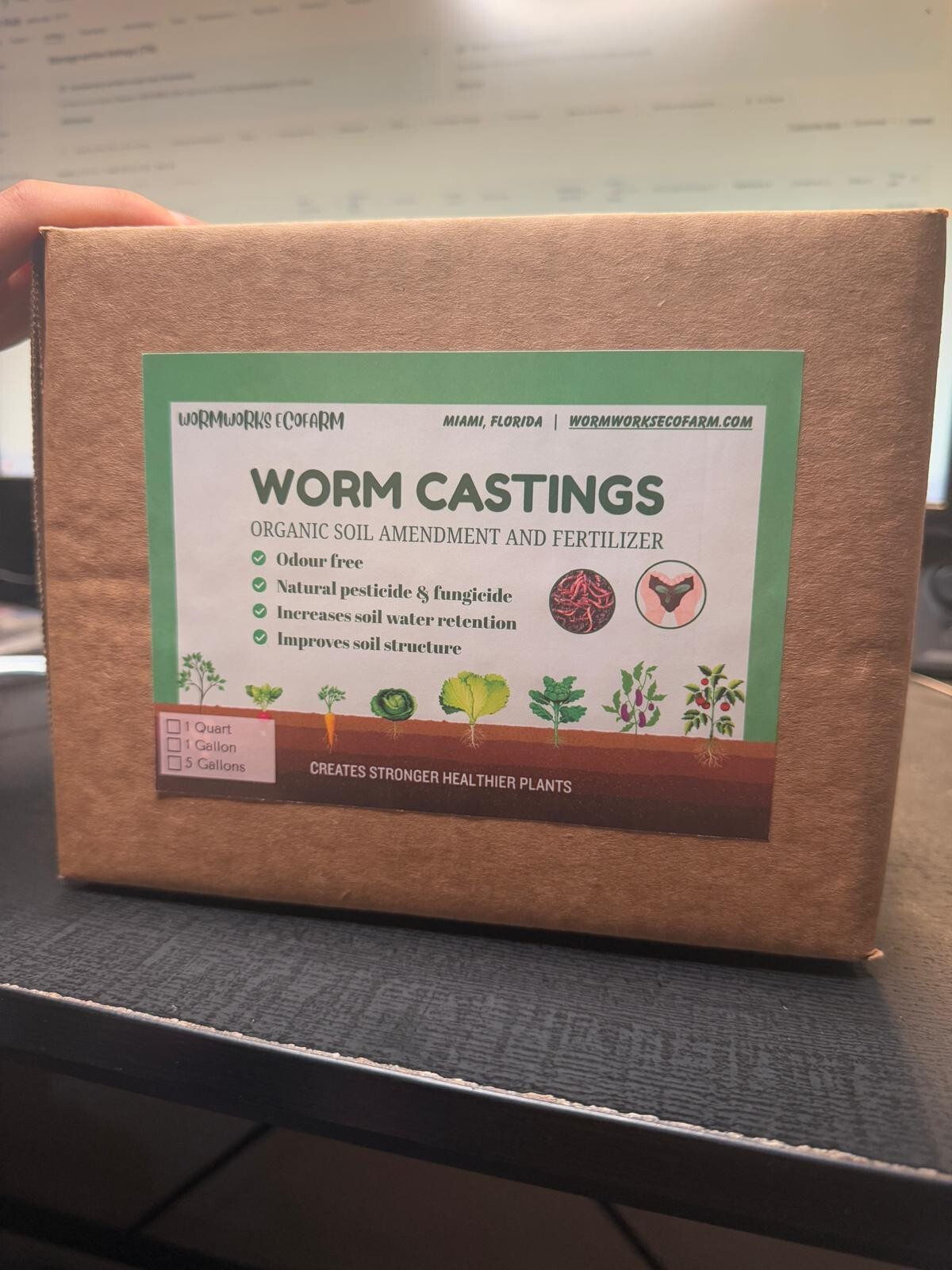 WORM CASTINGS ORGANIC SOIL AMENDMENT AND FERTILIZER (Odour free, natural, fresh)