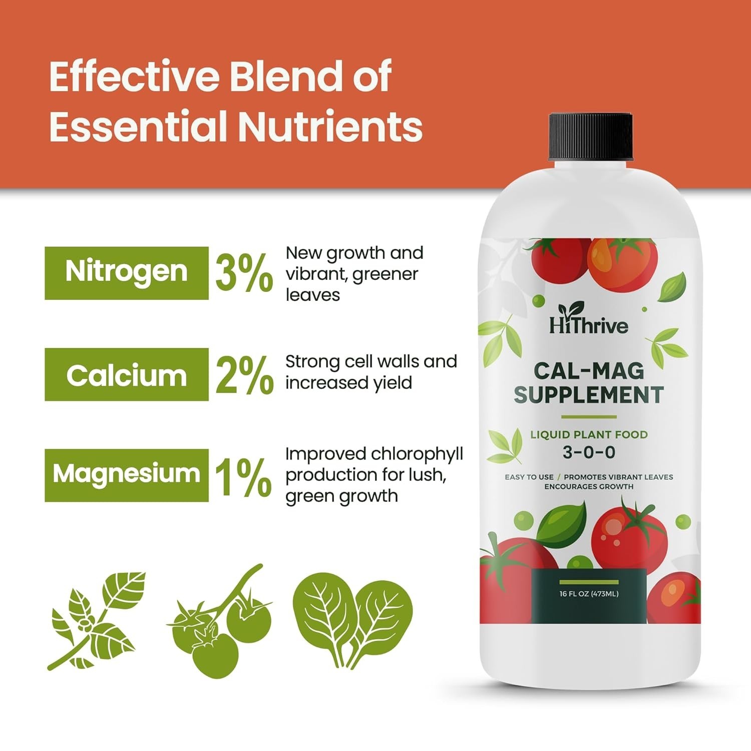 16oz Cal Mag Plants Makes 96 Gallons of Calmag Plants Fertilizer Liquid Cal-Mag
