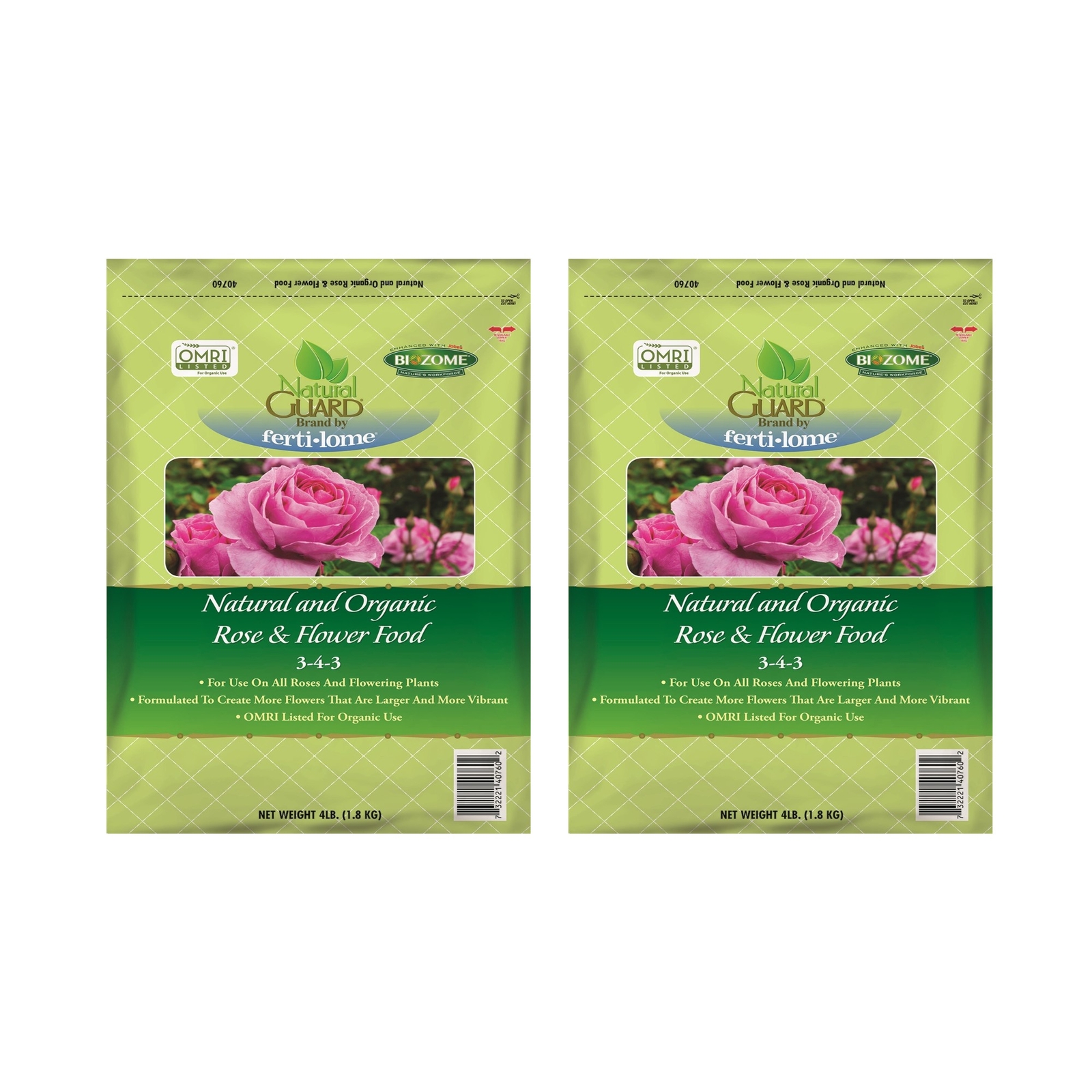 Fertilome Natural Guard Natural and Organic Rose and Flower Food 3-4-3, 4lbs (Pa