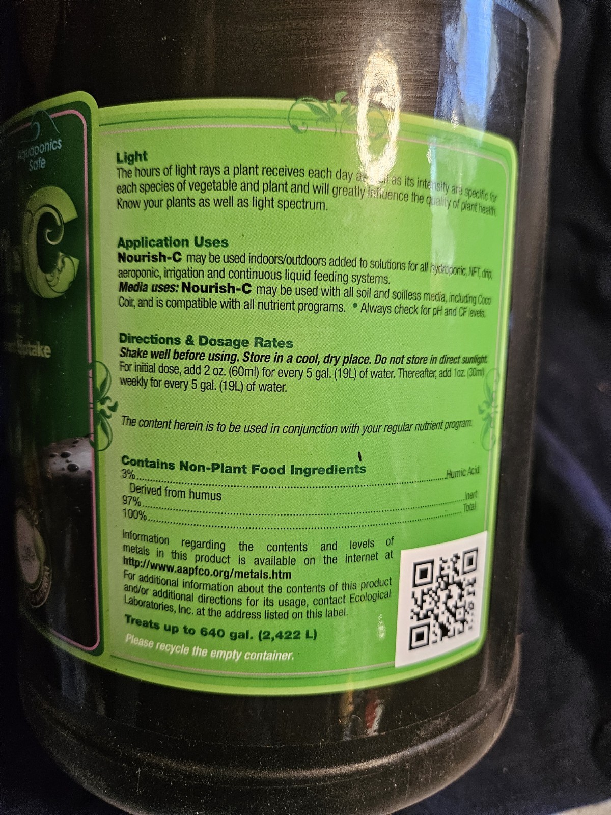 Microbe Life Hydroponics Nourish-C Verified Organic Fertilizer to Enhance Plant