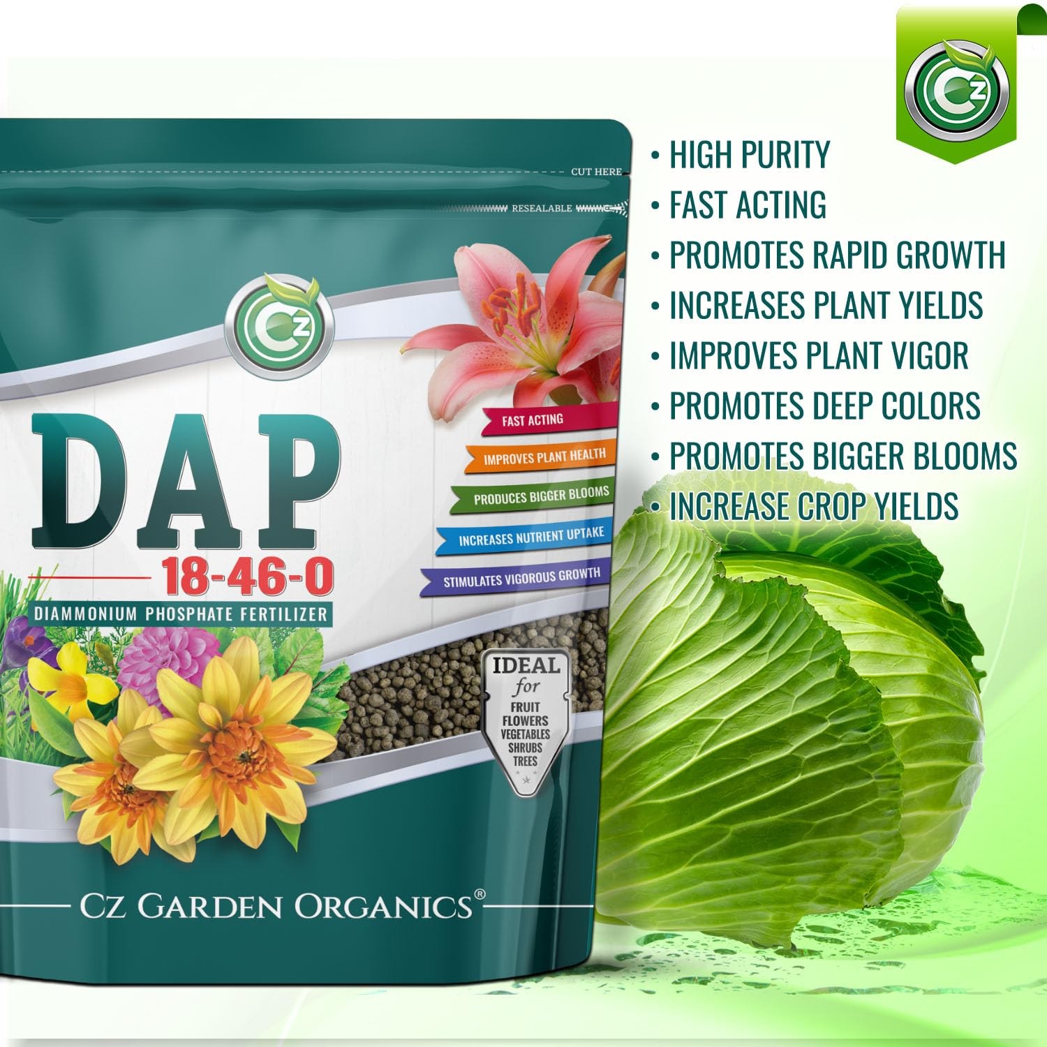 18-46-0 DAP Fertilizer – Made in Cz Garden Organics All Purpose