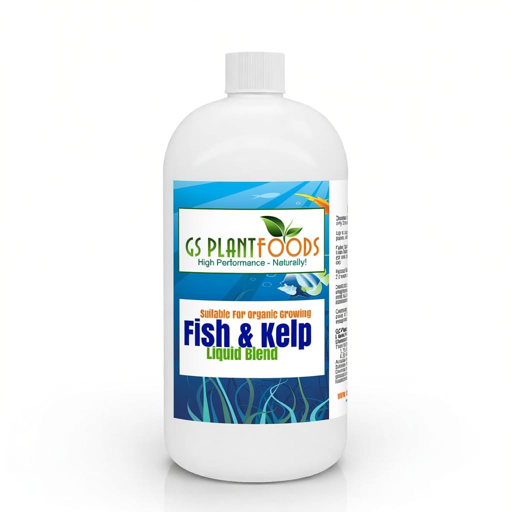 GS Plant Foods Liquid Fish & Kelp Fertilizer (1 Quart) – Organic Material Rev…