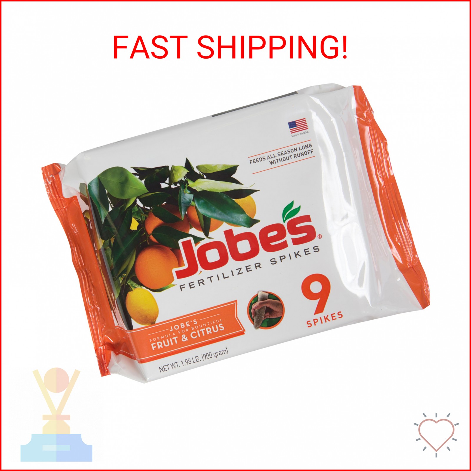 Jobe’s Garden Fertilizer Spikes, Easy Plant Care Slow Release Fertilizer for Fru
