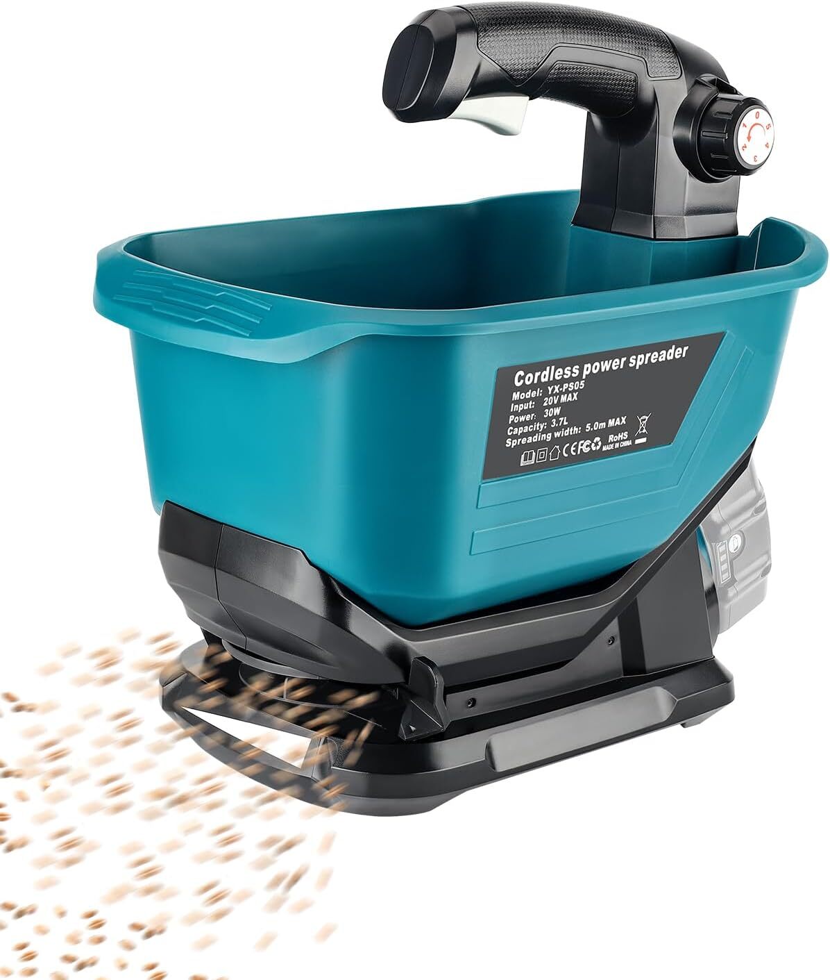 Salt Spreader for Makita 18v Battery,Handheld Fertilizer Spreader for
