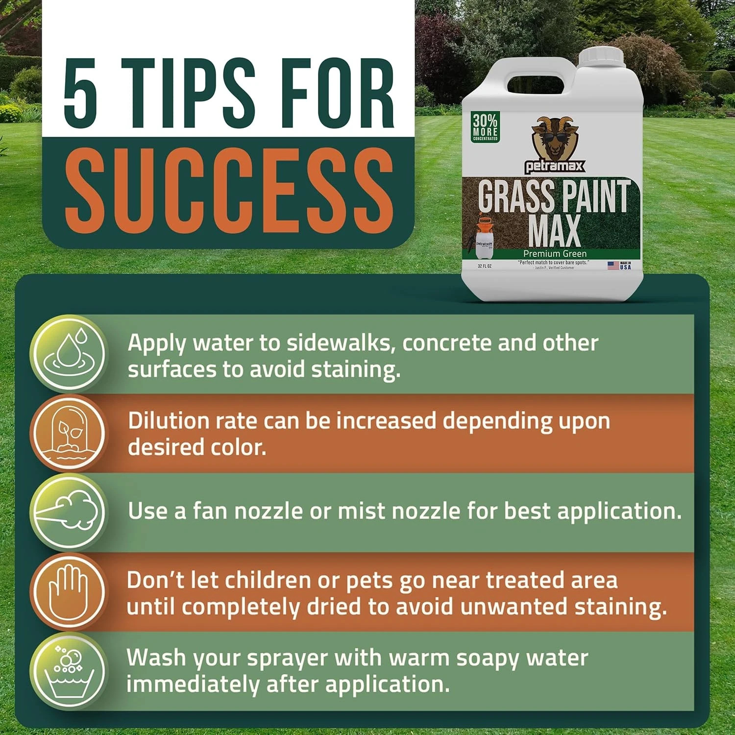 max Green Grass Paint for Lawn Dye – Maintain Turf or Green Grass, Spray Paint f
