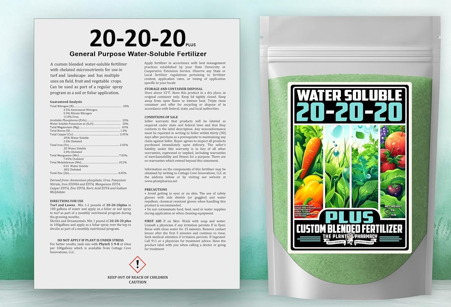 20-20-20 Granules – Balanced Plant Food with Micronutrients, 5 Ounces