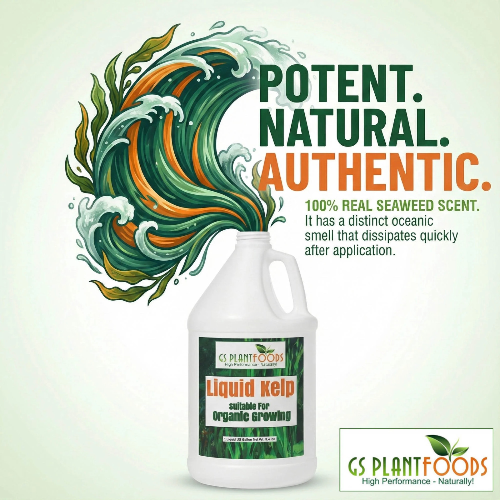 Organic Kelp Fertilizer Seaweed Extract OMRI Liquid Plant Food 1Qt Concentrate