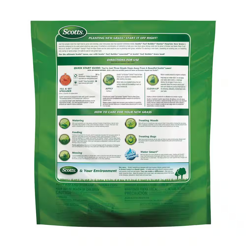 Turf Builder 3 Lbs. 1,000 Sq. Ft. Starter Fertilizer for New Grass, Use When Pla