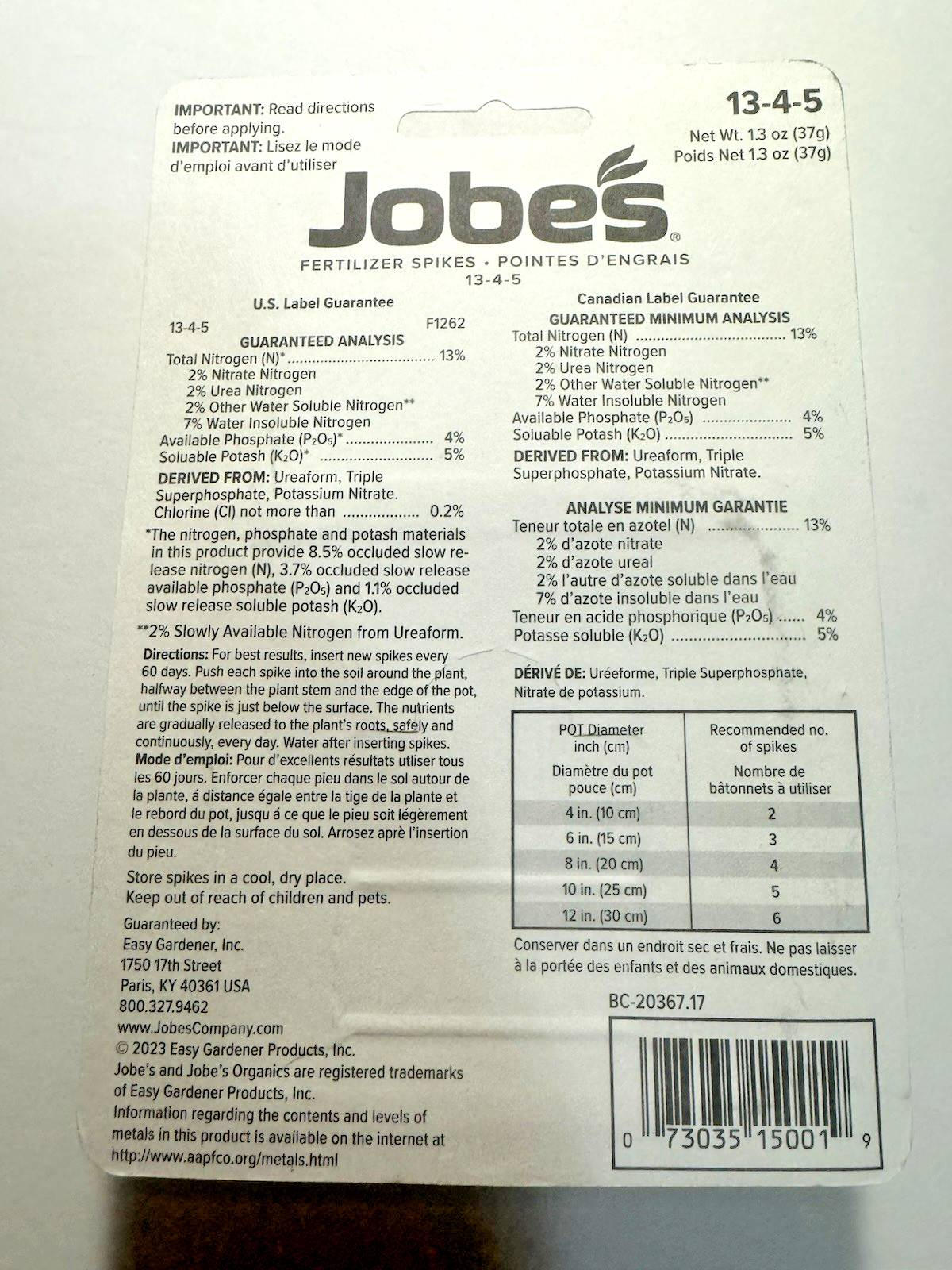 Jobe’s Fertilizer Spikes for Houseplants (30 Pack)