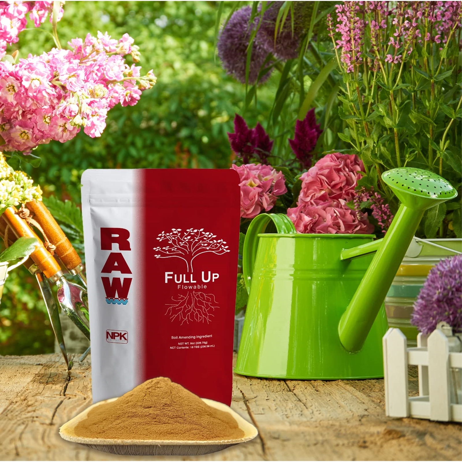 RAW Full Up Flowable Water-Soluble Premium Fulvic Acid Fertilizer, 8oz