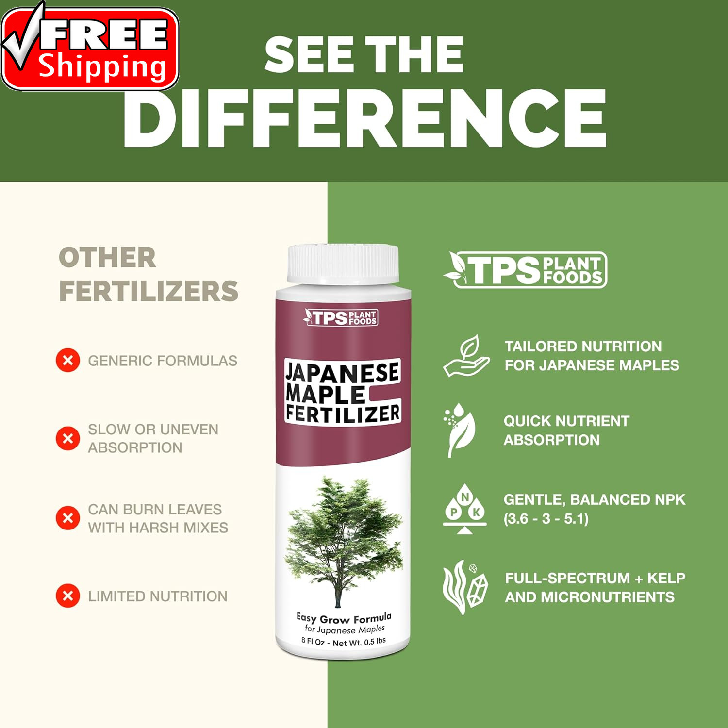 Japanese Maple Fertilizer – Liquid Plant Food for Vibrant Color, Stronger Roots