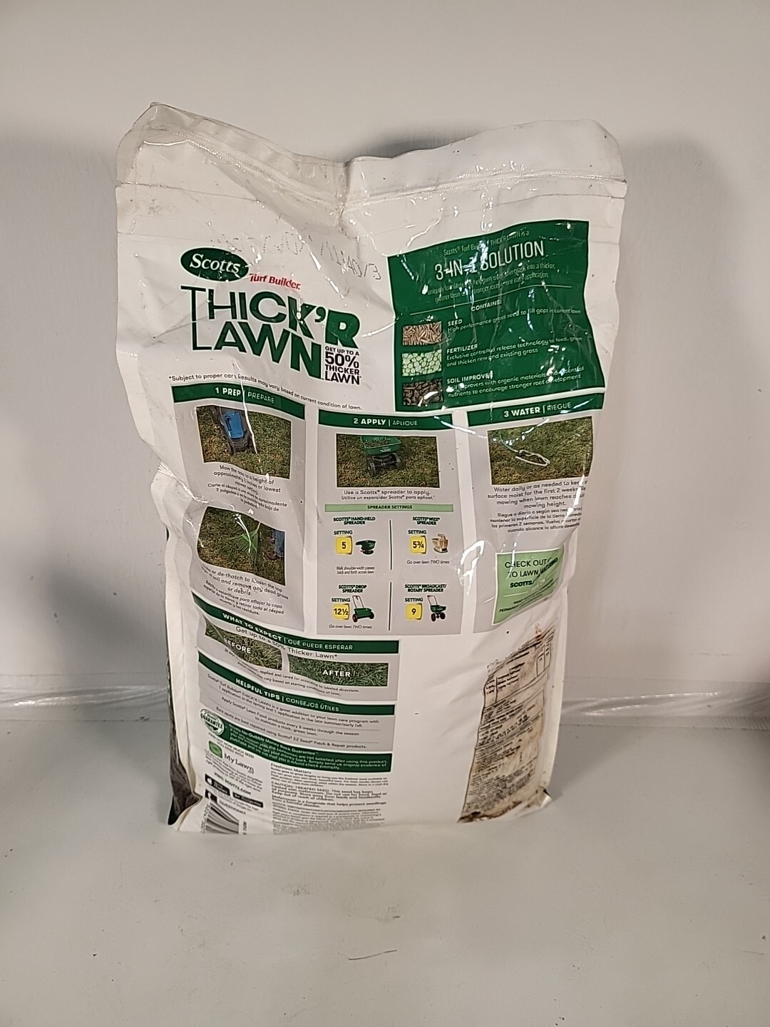 Scotts Turf Builder Thick’R Lawn Tall Fescue Mix, 12 lb., 3-in-1 Solution NEW