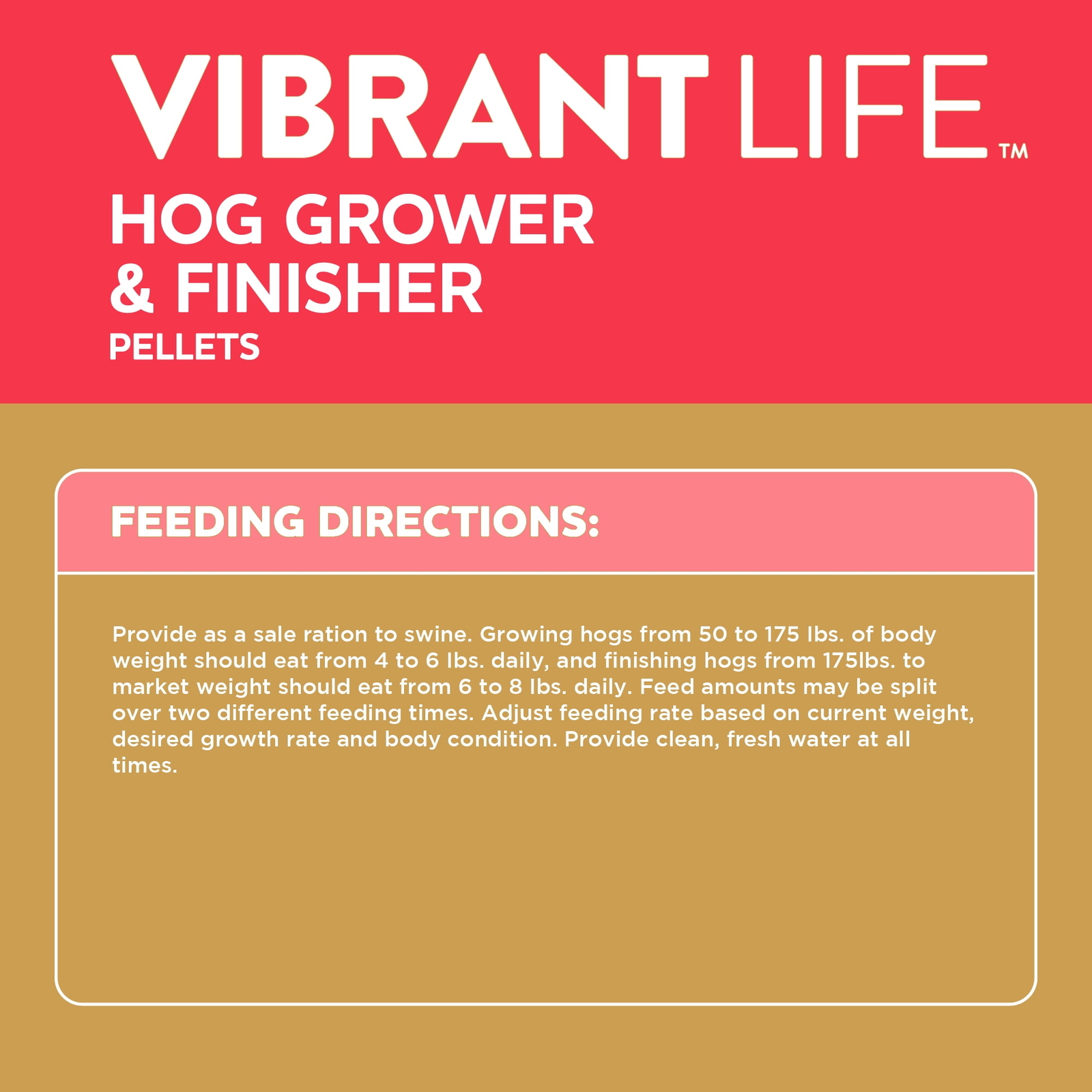 Hog Grower & Finisher Pellet Feed, 40 lbs