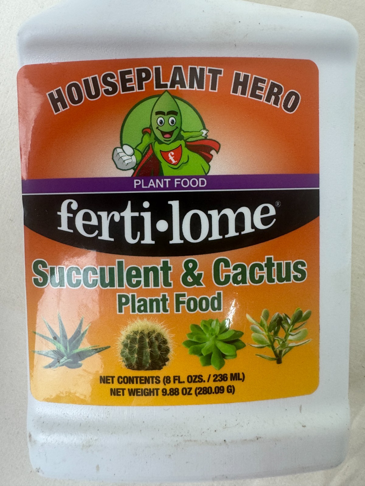 2-Pack Fertilome Houseplant Hero Succulent & Cactus 2-7-7 Plant Food, 8oz – New