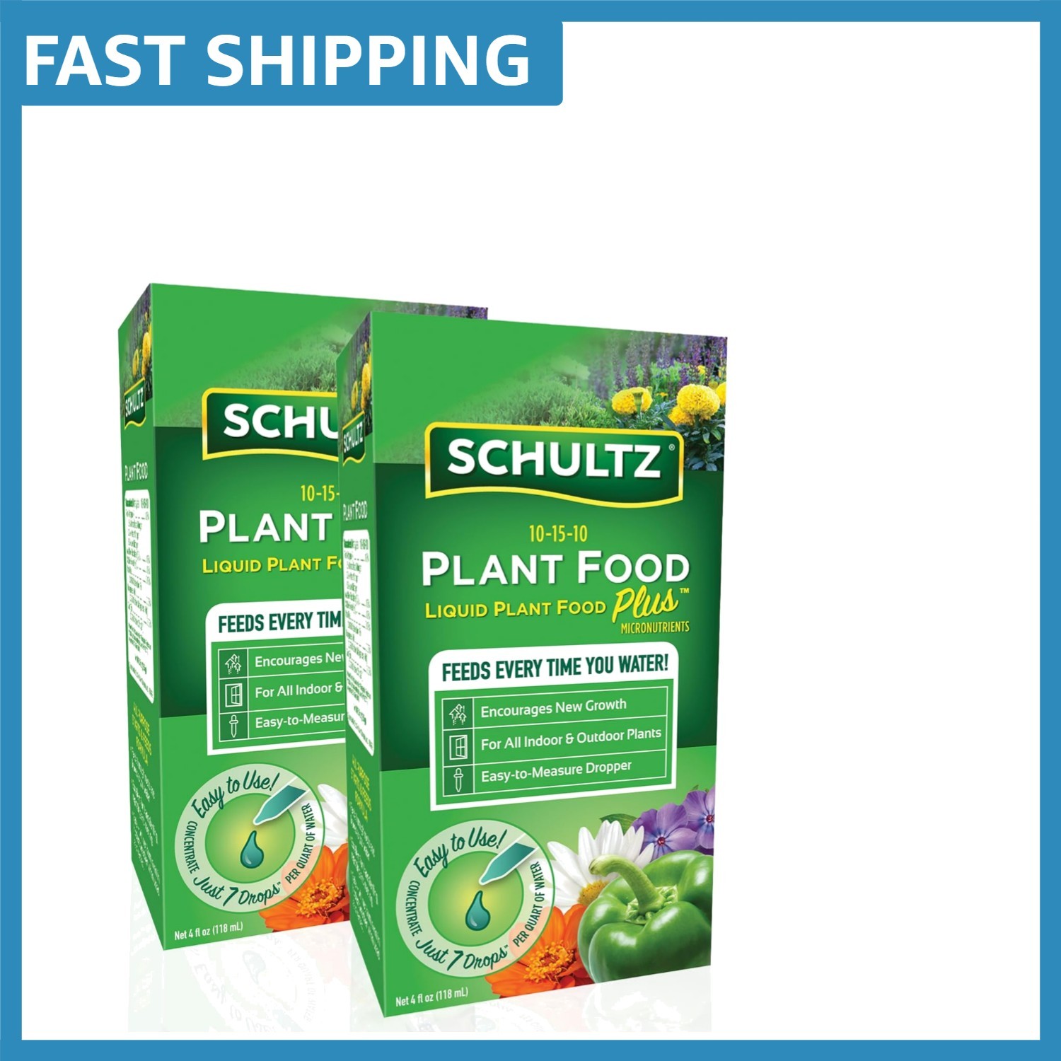 Enhance Growth with 10-15-10 All-Purpose Plant Food – 4 Ounce Bottles (2 Pack)