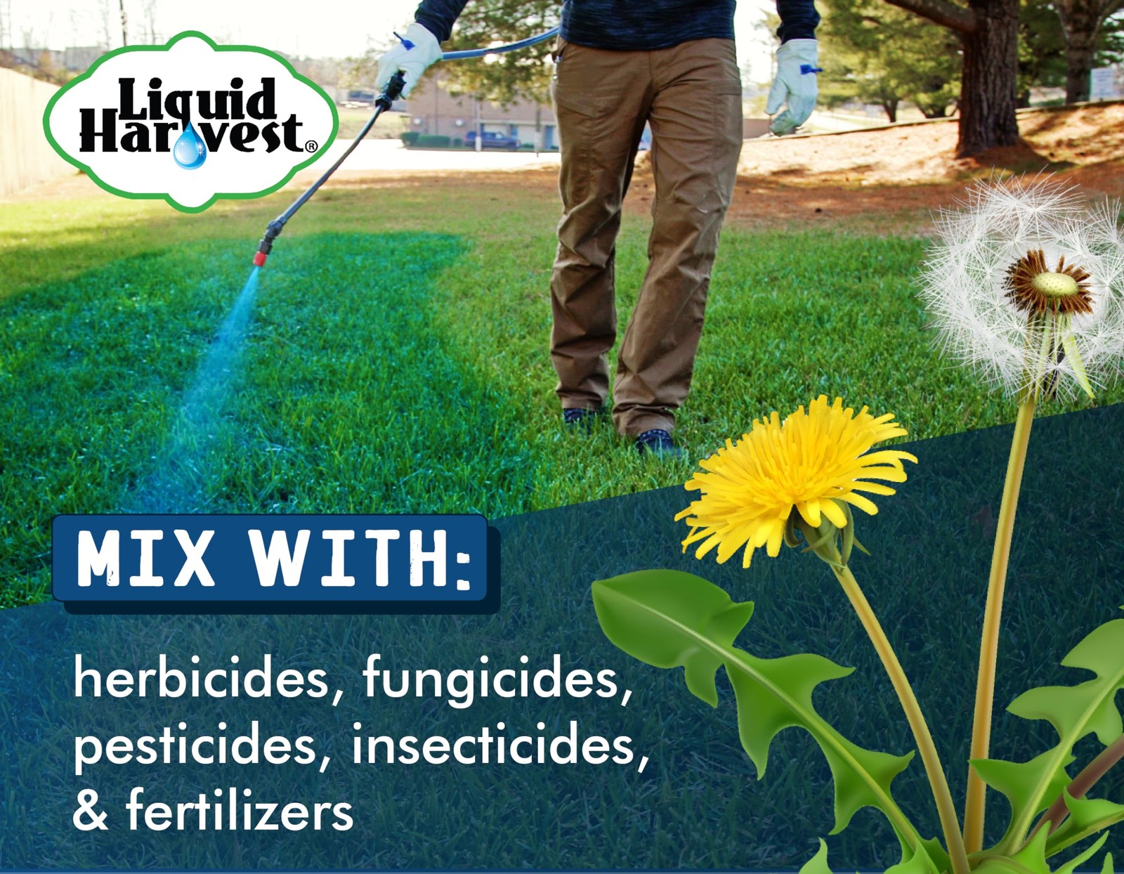 Liquid Harvest Lazer Blue Concentrated Spray Pattern Indicator 16 Ounces