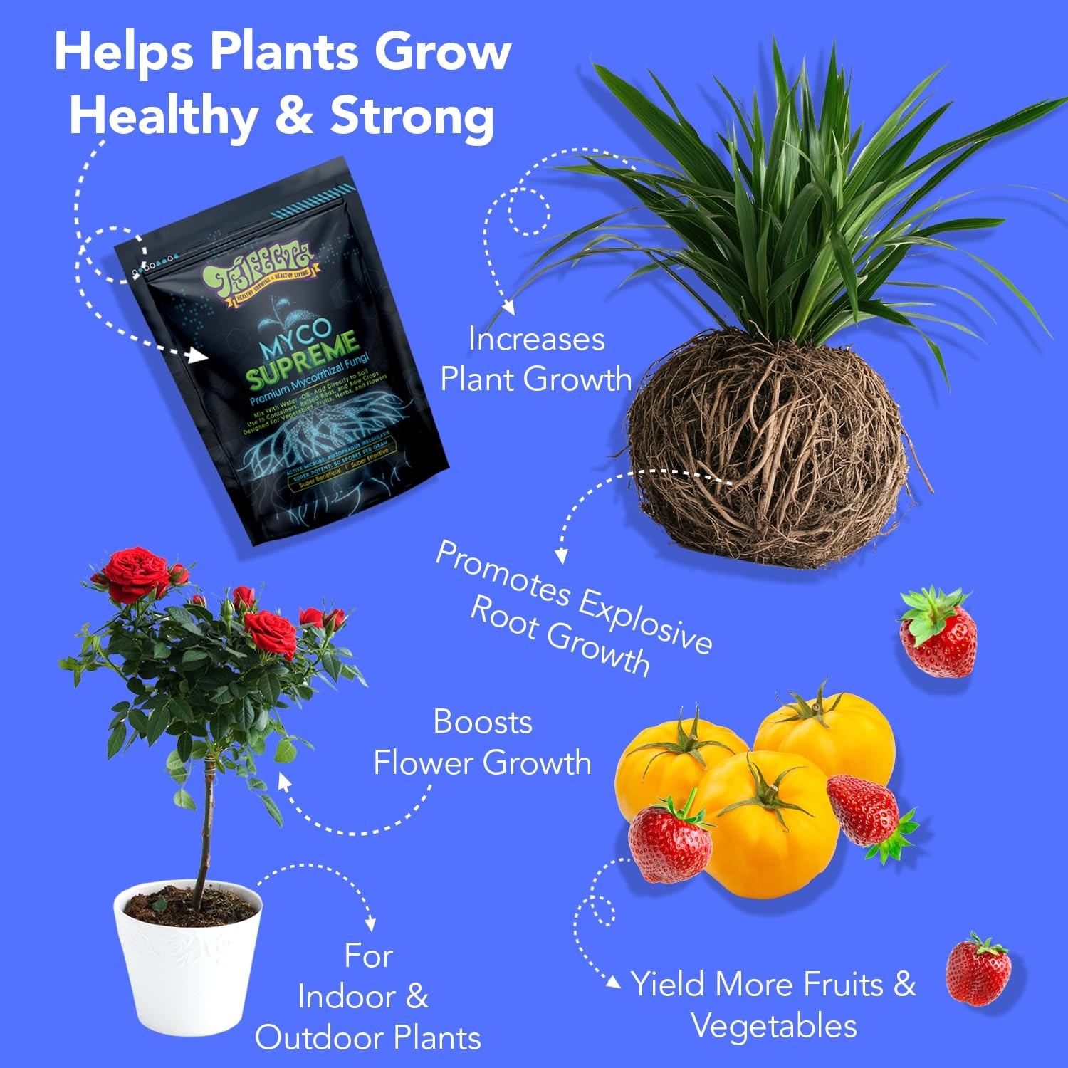 Myco Supreme Mycorrhizal Fungi for Soil, Plant Root Stimulator, Ultra Concentrat