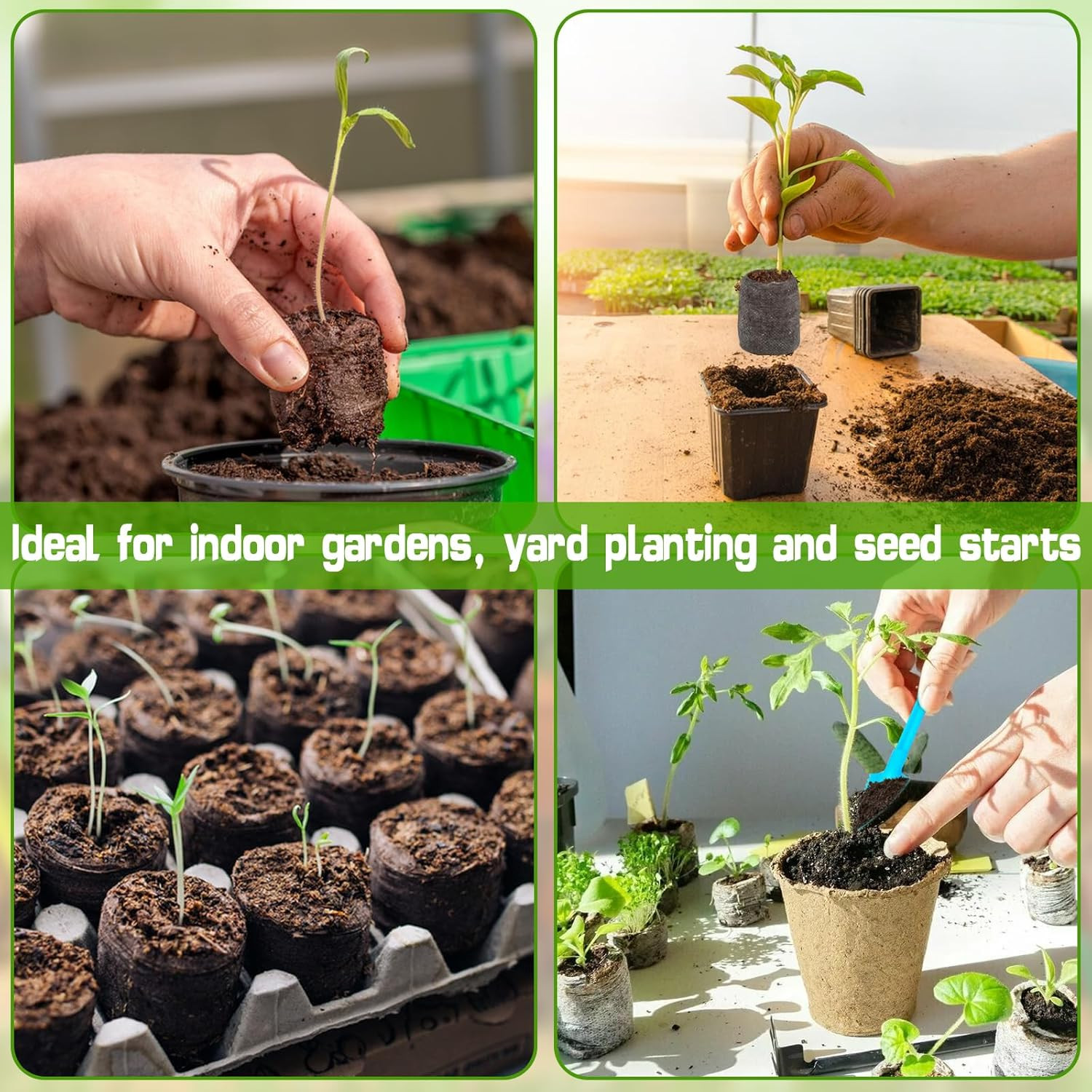 200 Pcs (30Mm) Peat Pellet Fiber Soil Plant Seed Starters- Seed Starter Pellets