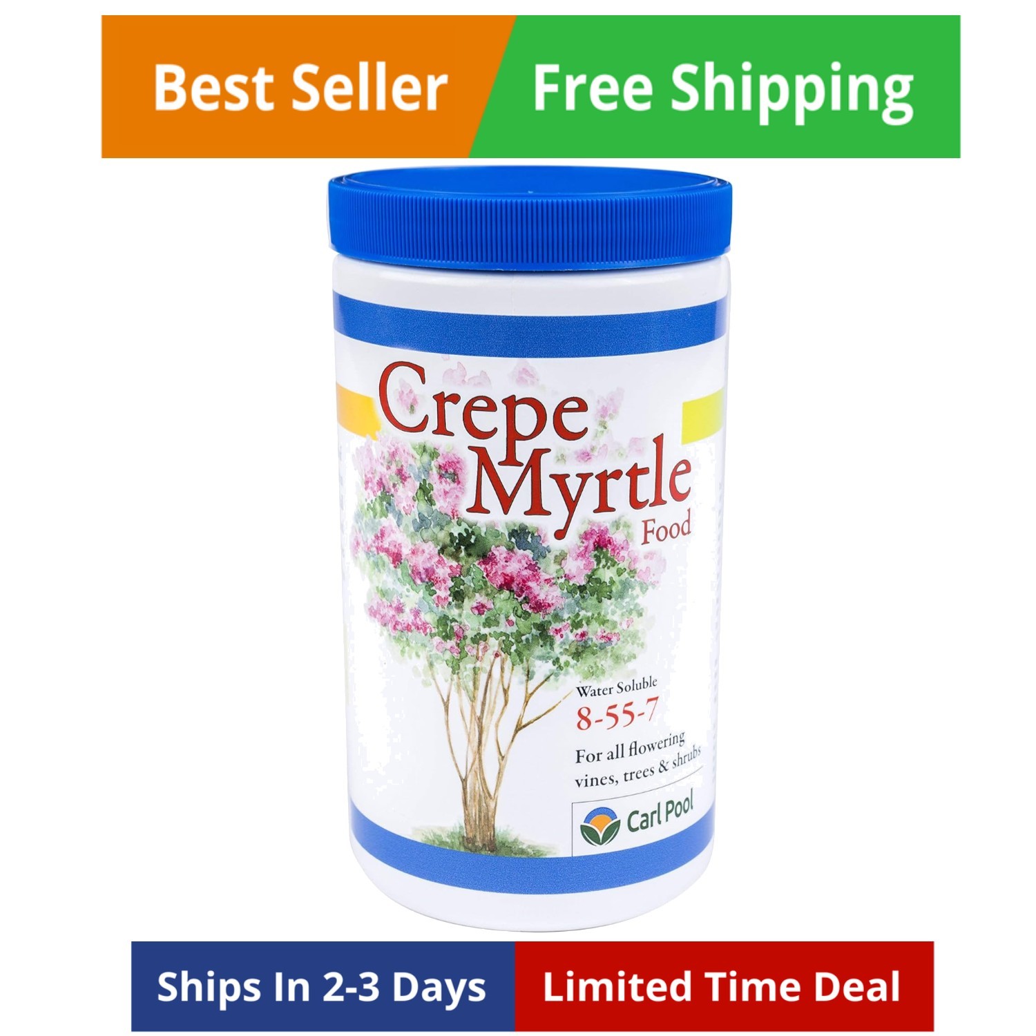 Crepe Myrtle Plant Food — Water Soluble 24oz 8-55-7 — Fertilizers