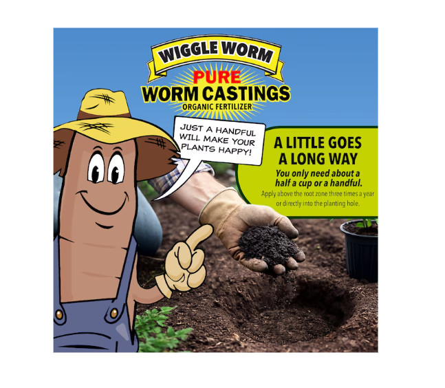 Wiggle Worm Pure Organic Worm Castings – Organic Fertilizer – 30 Pounds