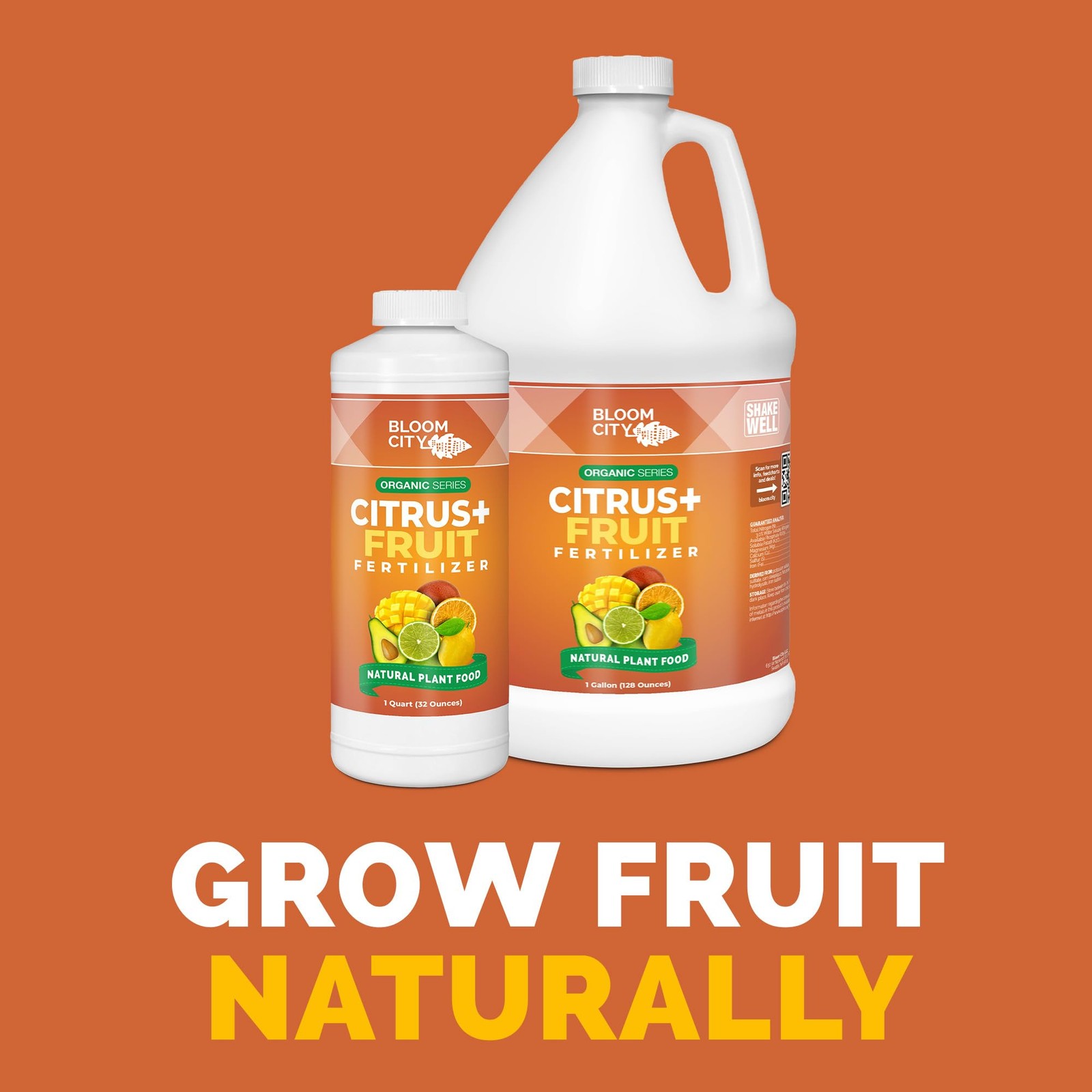 Bloom City Organic Citrus Fruit Fertilizer 128 Oz Slow Release Nutrient Mix