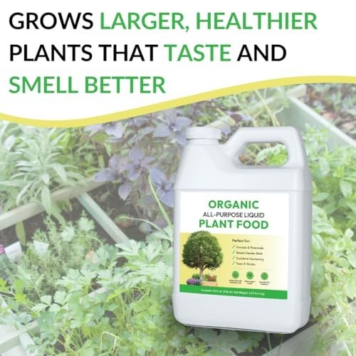 Organic All-Purpose Liquid Fertilizer for Outdoor Plants – 32oz Concentrate, Mix