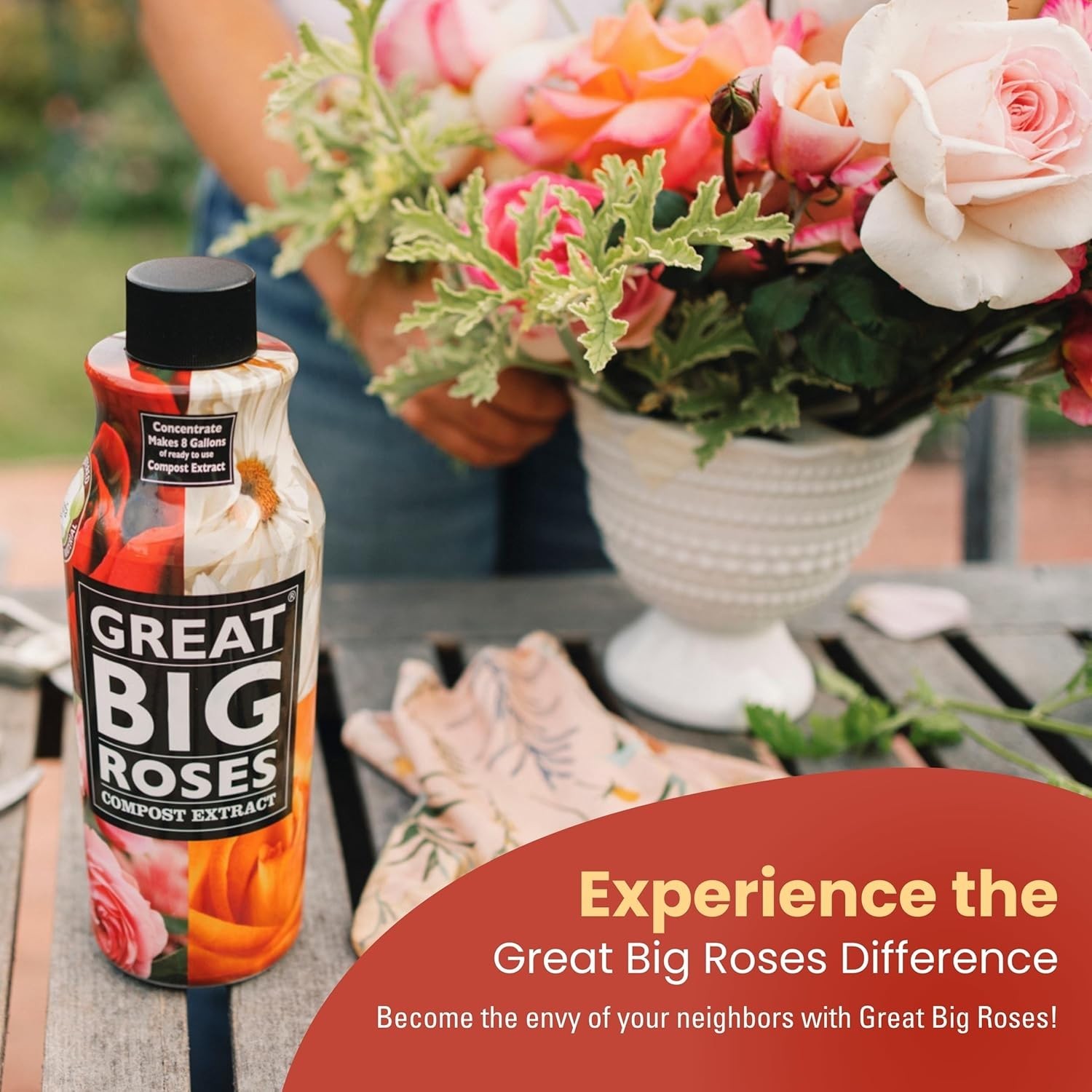 Great Big Roses 1 Gallon Soil Booster – Enhances Growth for Vibrant Flowers