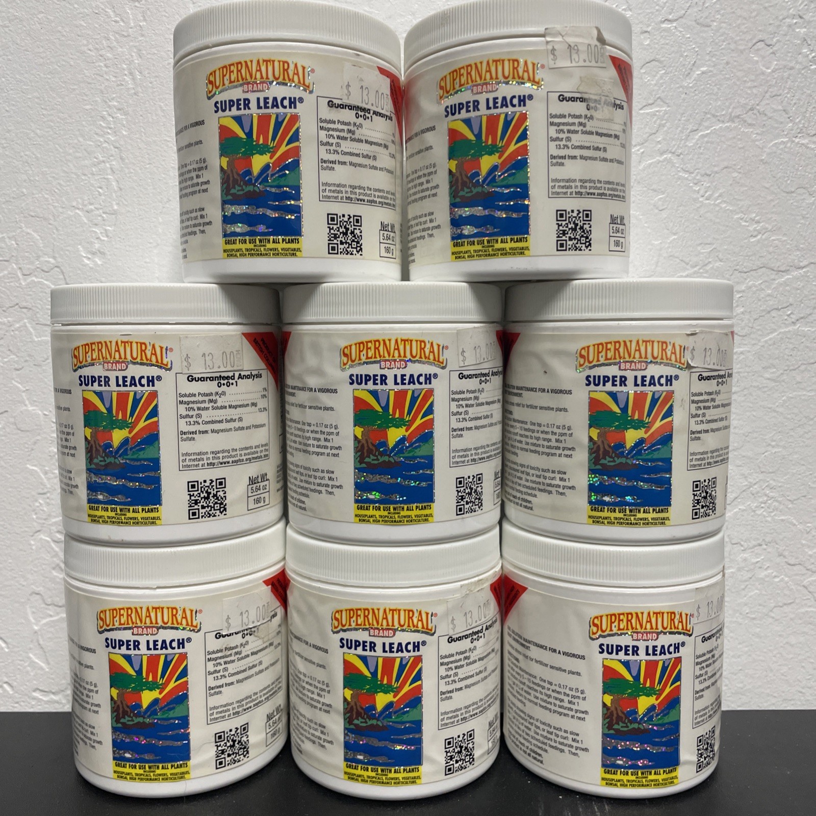 Lot of 8 NEW SuperNatural SUPER LEACH 0-0-1 160g x8 (1280g total) Free Ship!